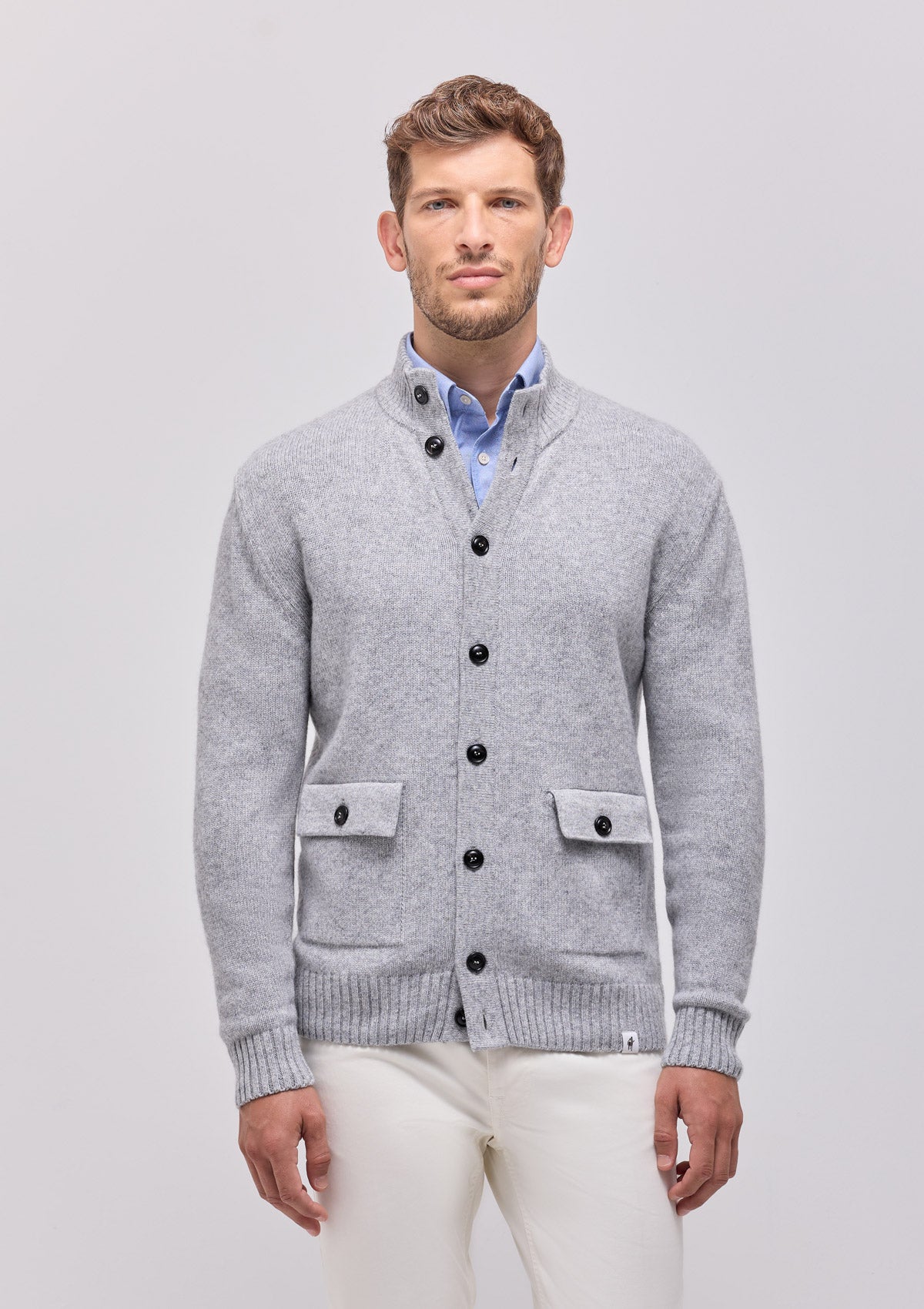 Cashmere Blend Button-Up Cardigan |4785|