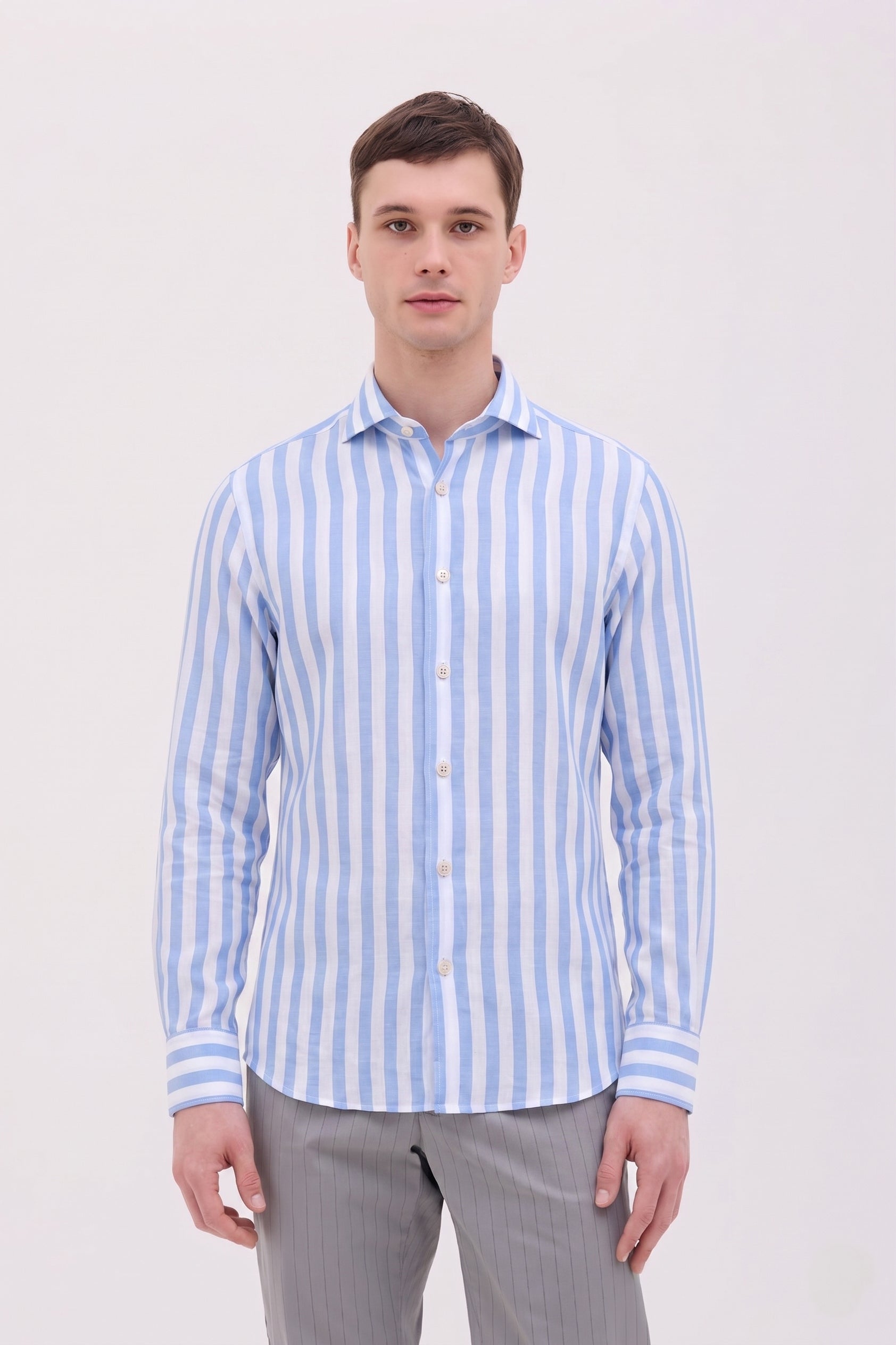 CAMICIA COLLO FRANCESE IN PURO COTONE