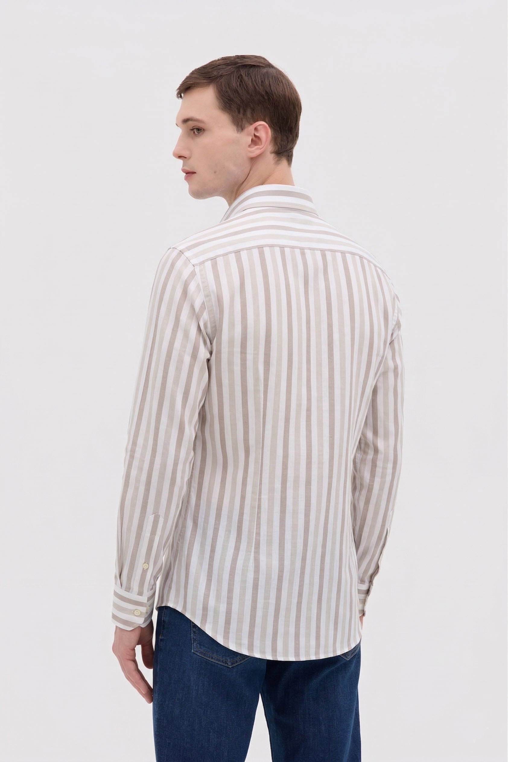 CAMICIA COLLO FRNCESE COTONE E LINO