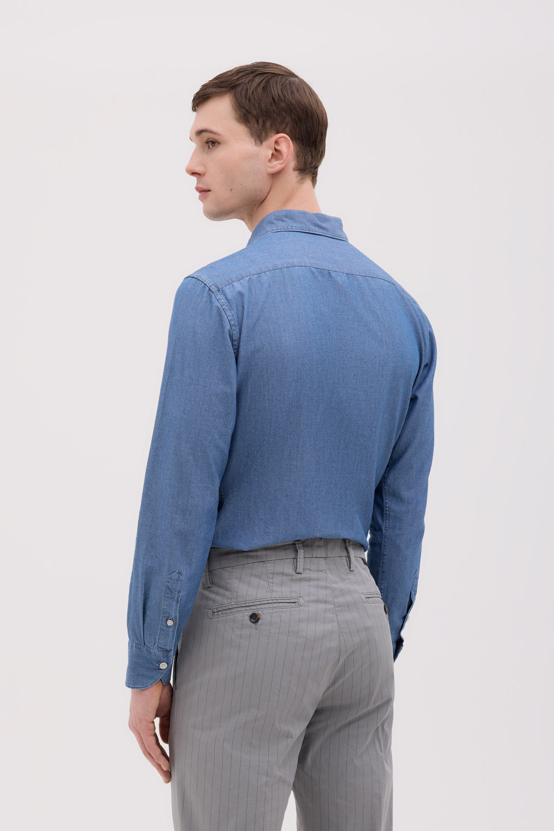 CAMICIA COLLO FRANCESE IN DENIM CHAMBRAY