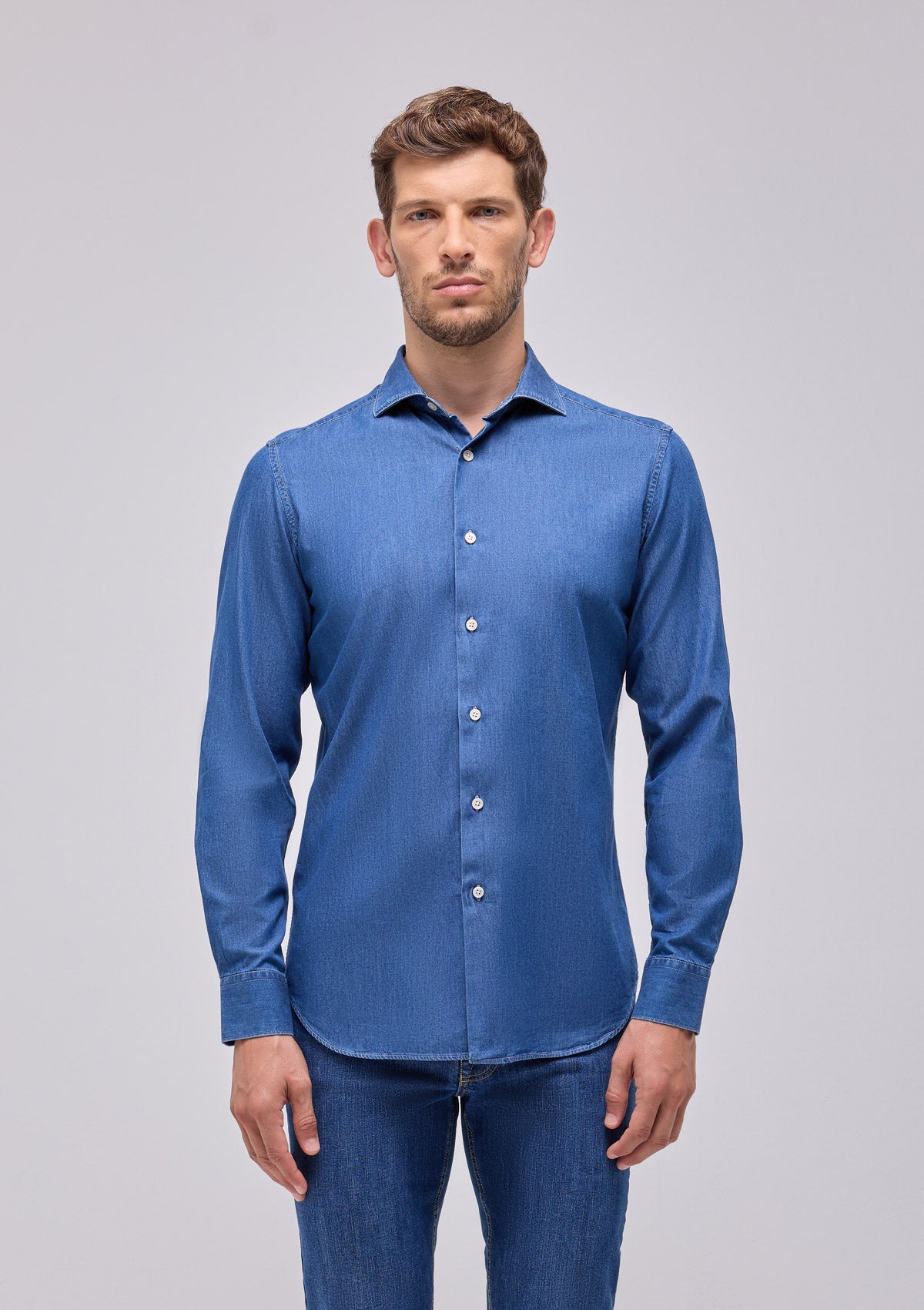 CAMICIA COLLO FRANCESE JEANS |4826|