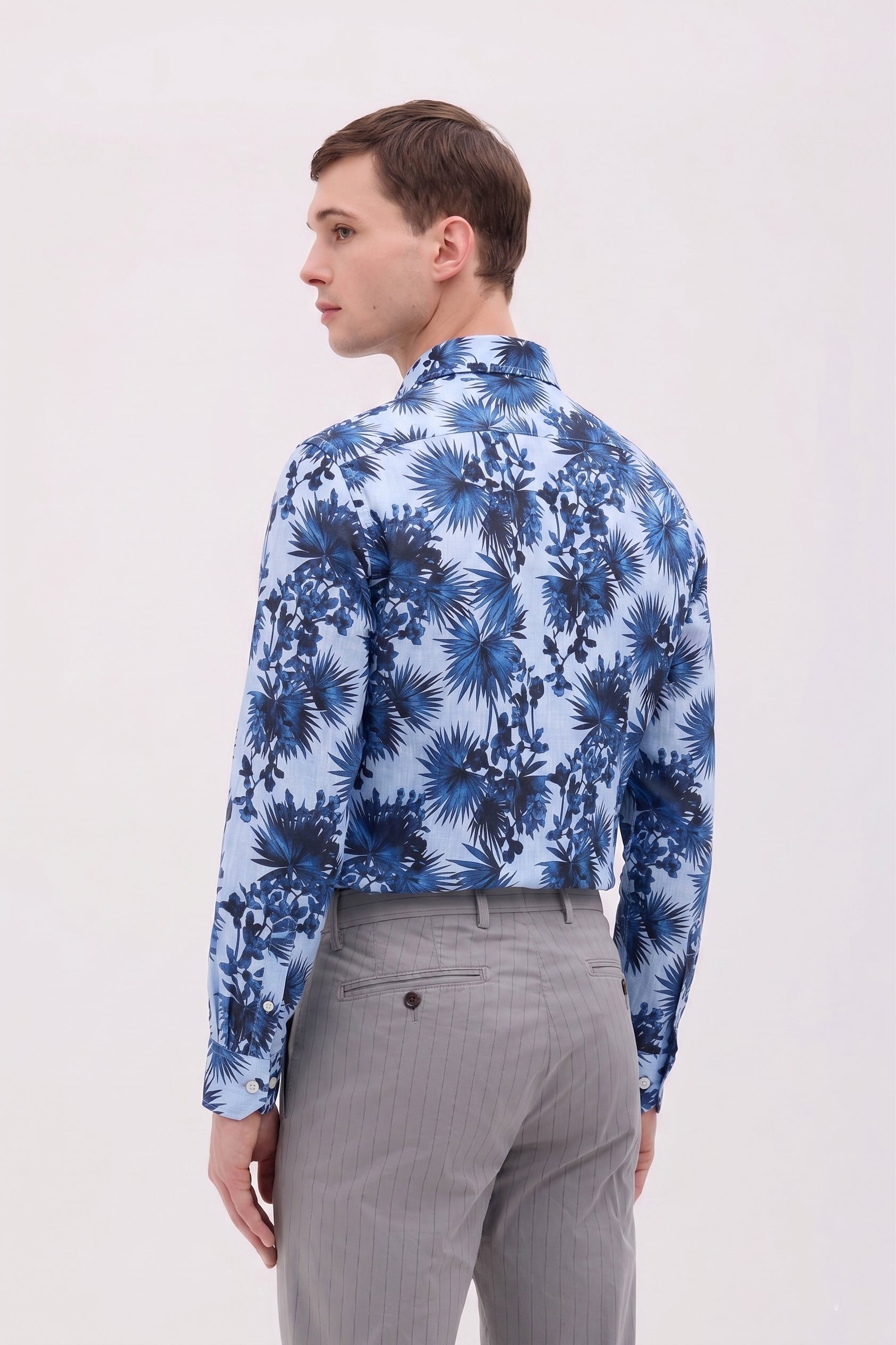 CAMICIA COLLO FRANCESE COTONE STAMPATO