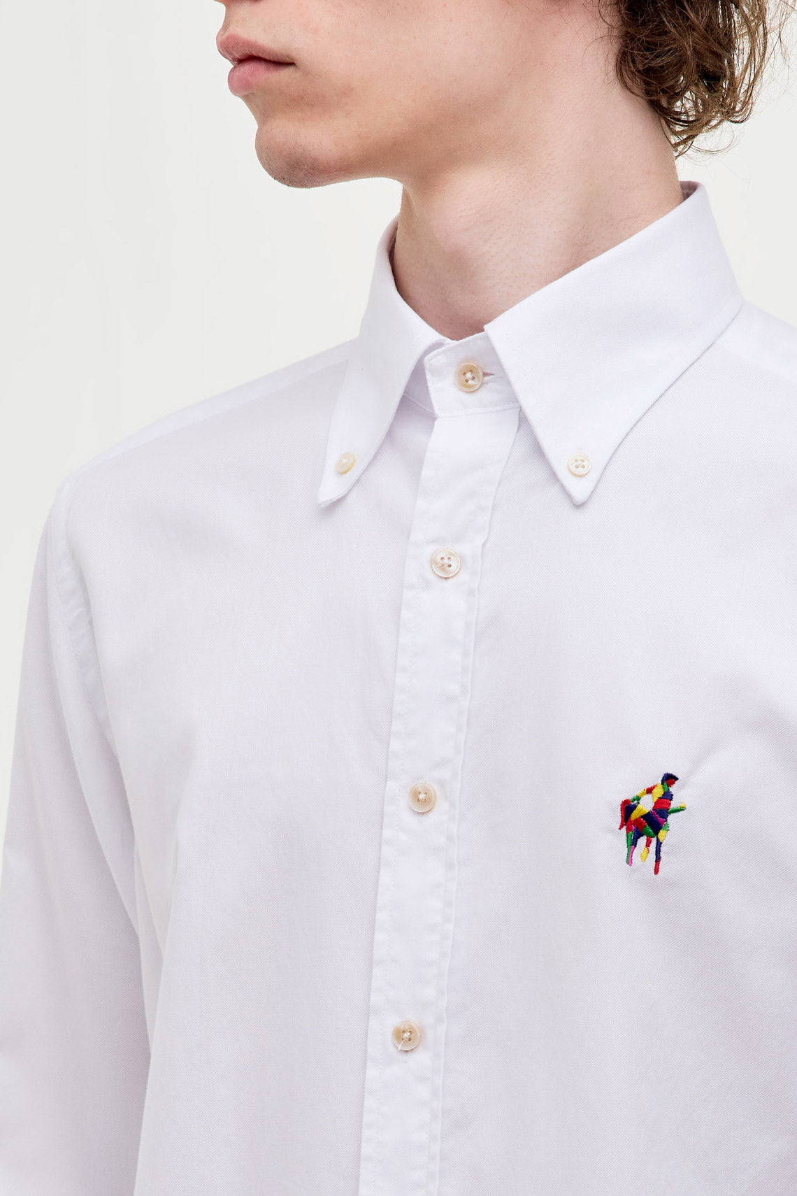 Camicia oxford con ricamo centauro