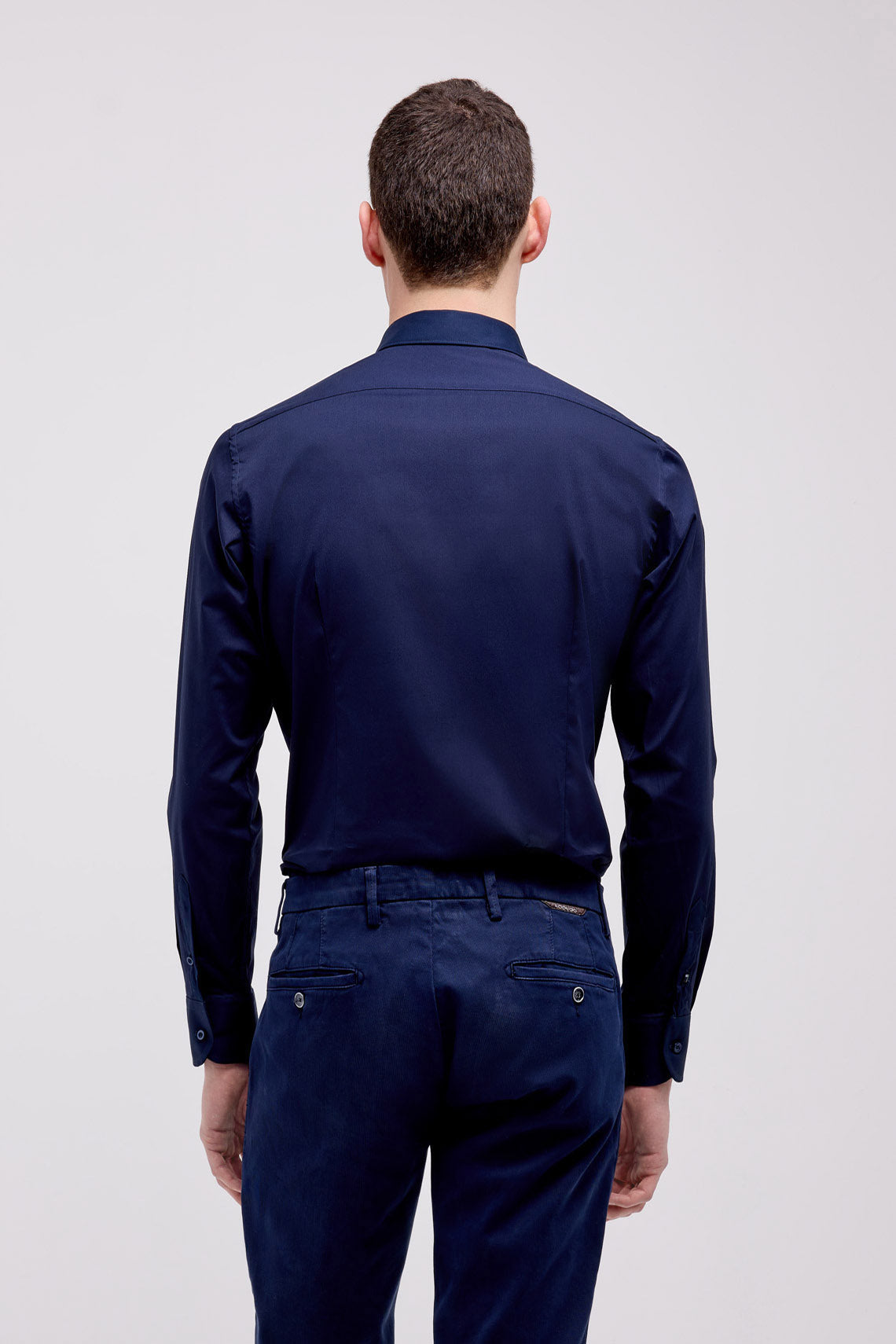 Camicia in popeline di cotone stretch