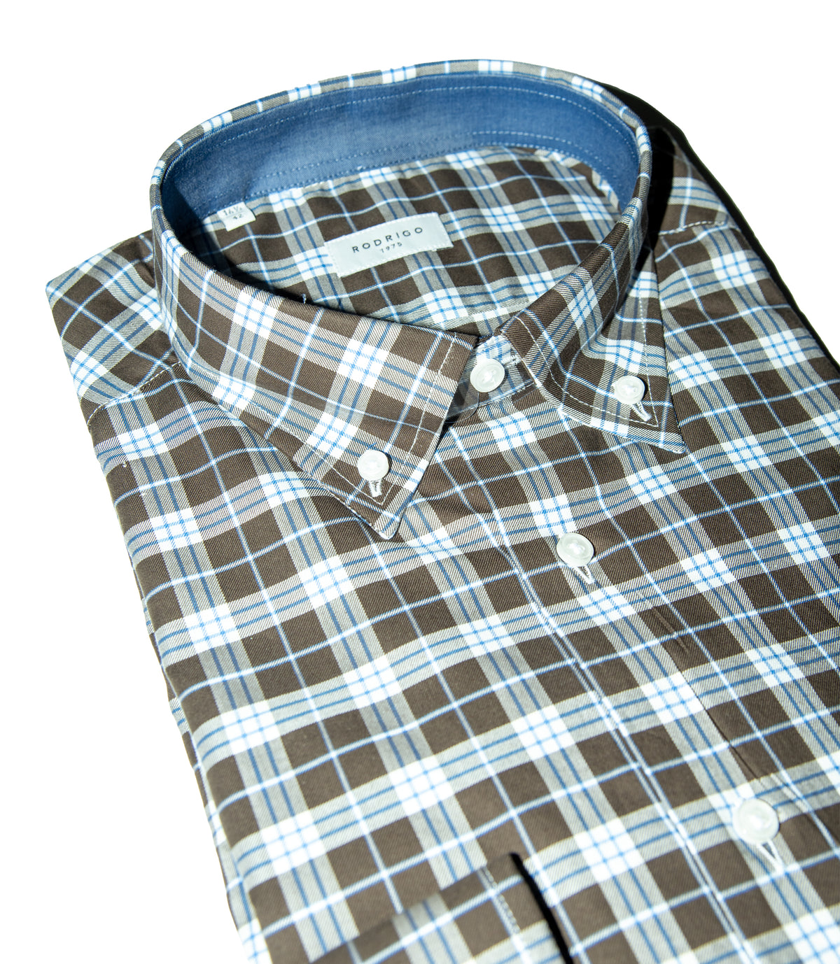 Check Shirt with Button-Down Collar Custom Fit