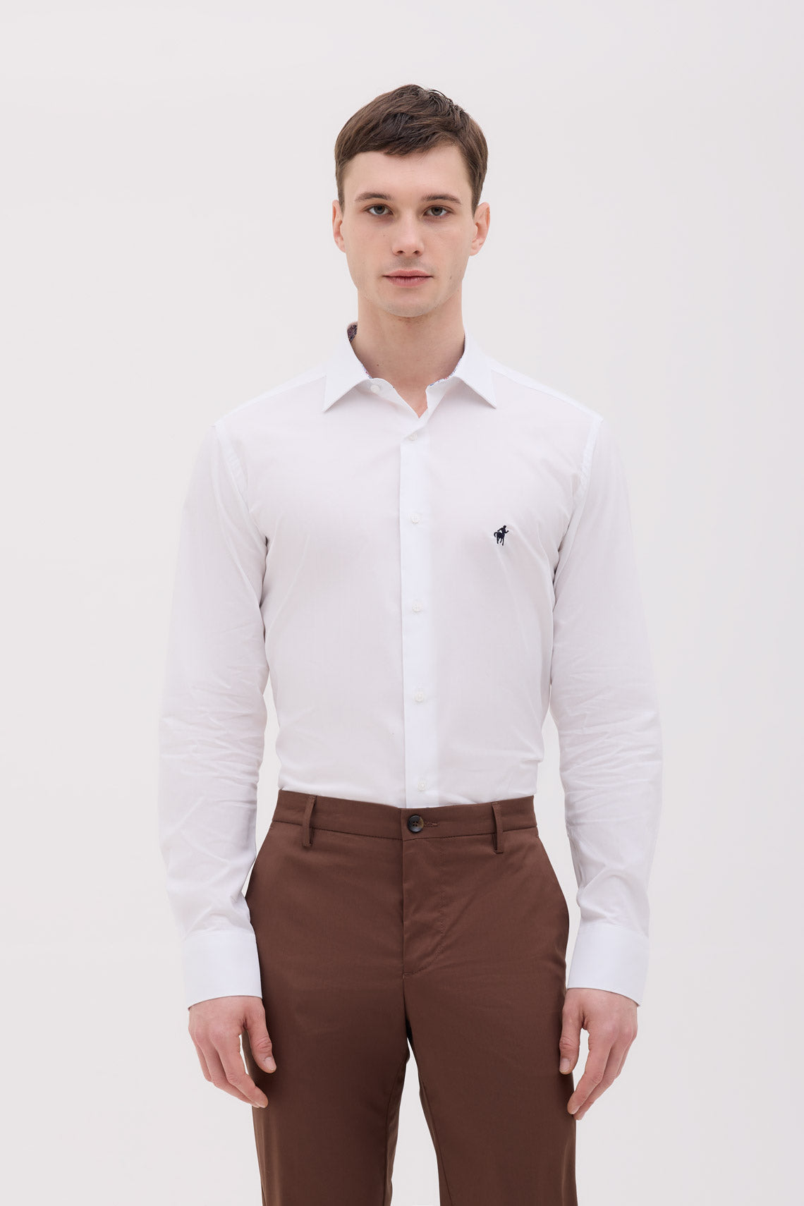 CAMICIA COLLO SEMIFRANCESE IN TESSUTO ZEPHIR