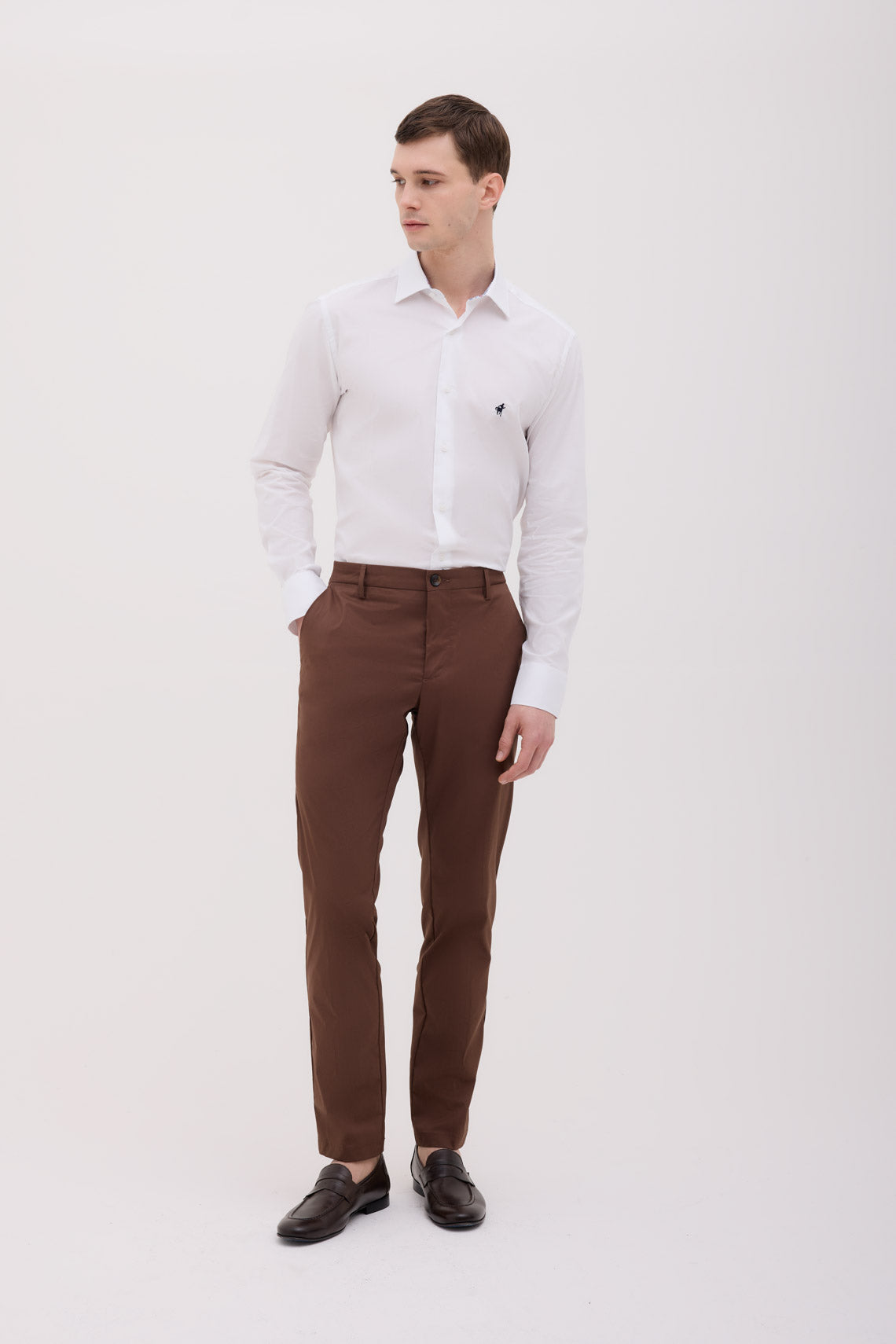 CAMICIA COLLO SEMIFRANCESE IN TESSUTO ZEPHIR