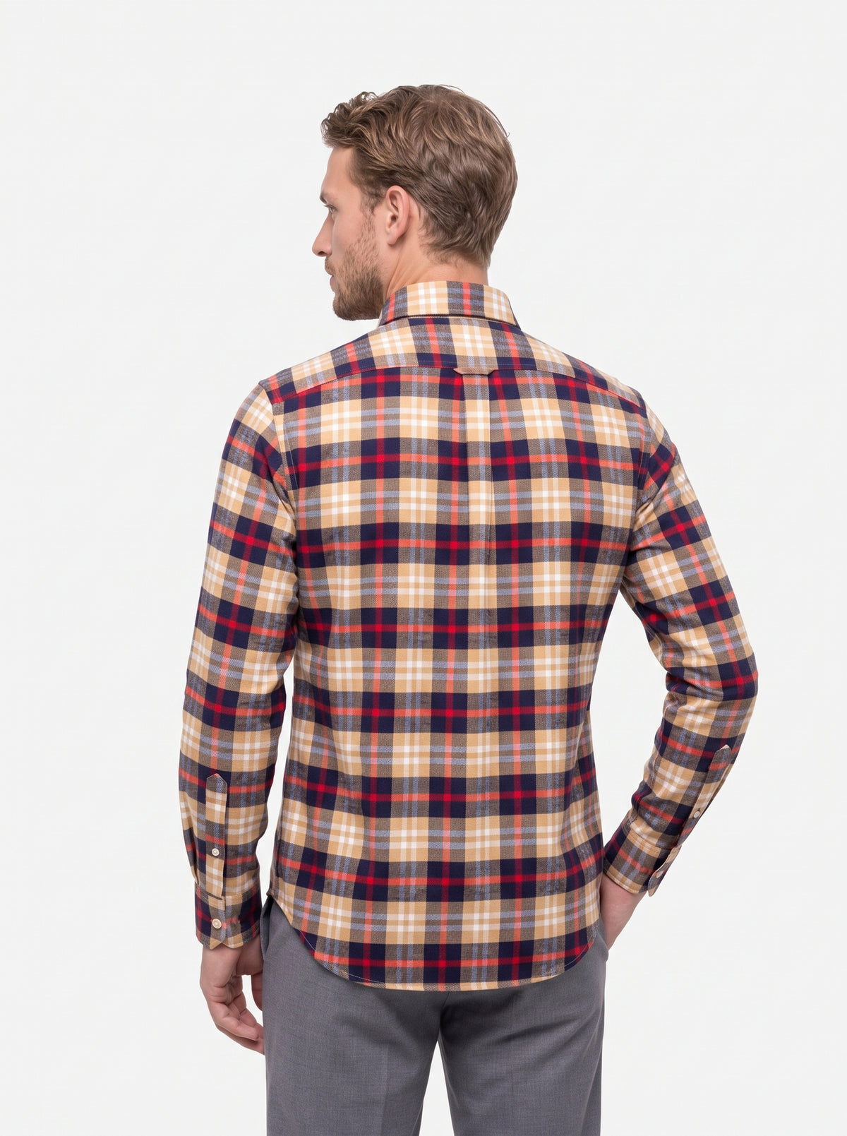 CAMICIA COLLO BUTTON DOWN FLANELLA A QUADRI
