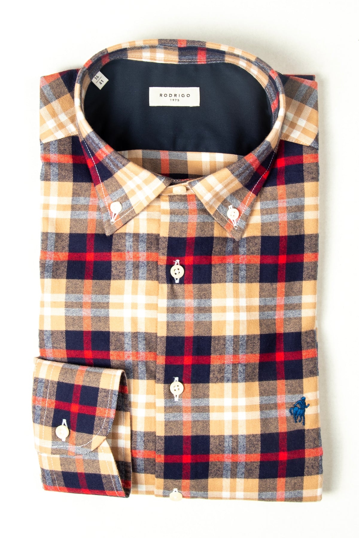 CAMICIA COLLO BUTTON DOWN FLANELLA A QUADRI