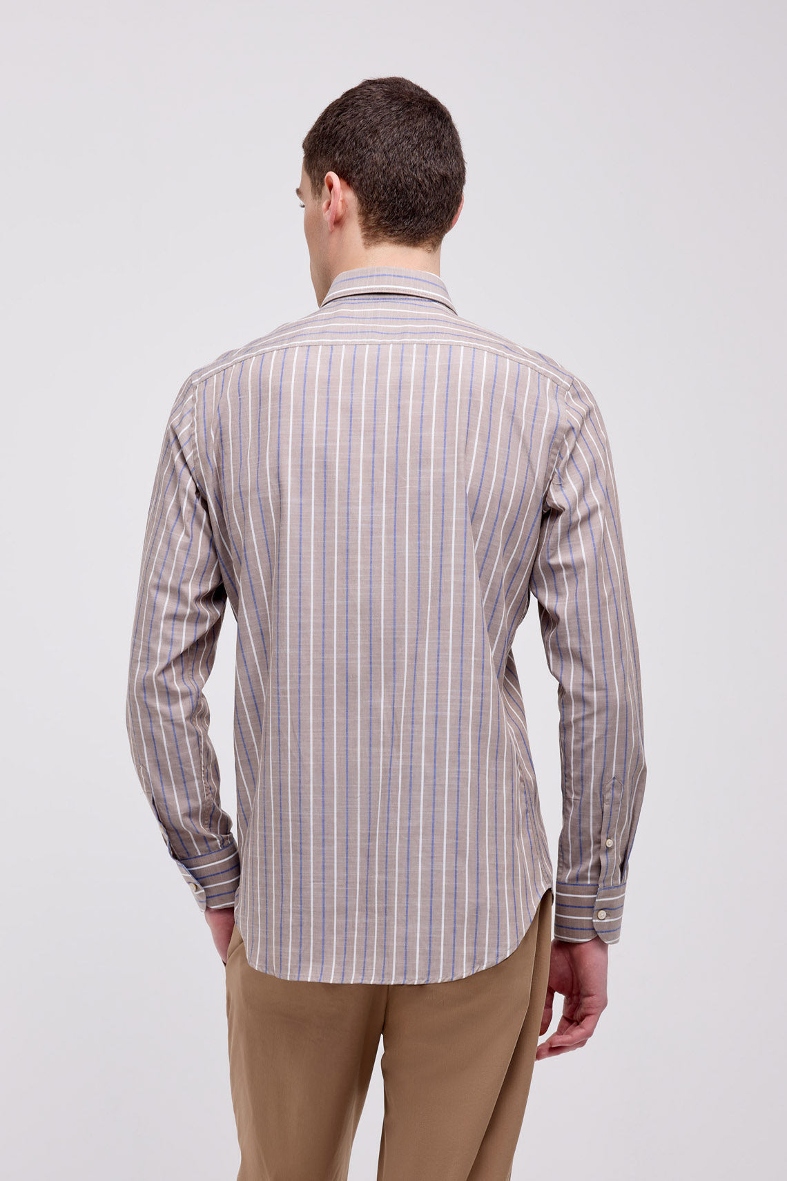 CAMICIA RIGATA COLLO FRANCESE