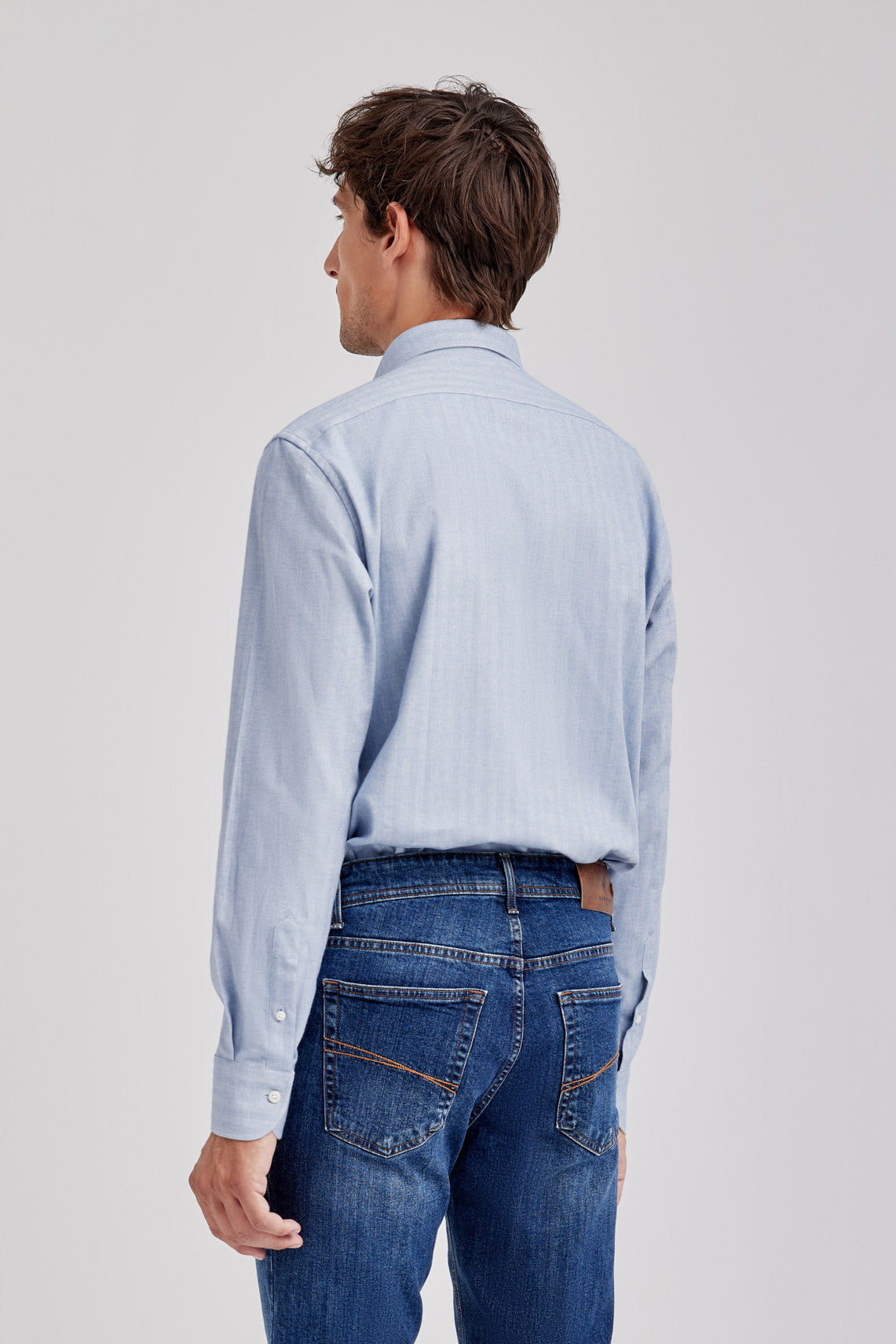 CAMICIA COLLO BUTTON DOWN FLANELLA  SPIGATA  |6058|