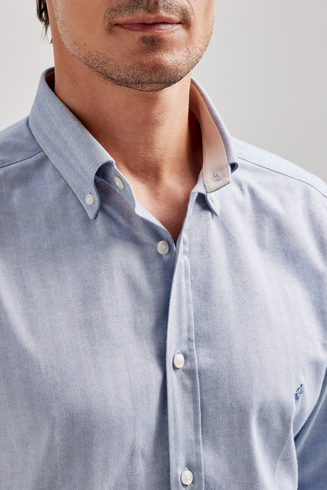 CAMICIA COLLO BUTTON DOWN FLANELLA  SPIGATA  |6103|