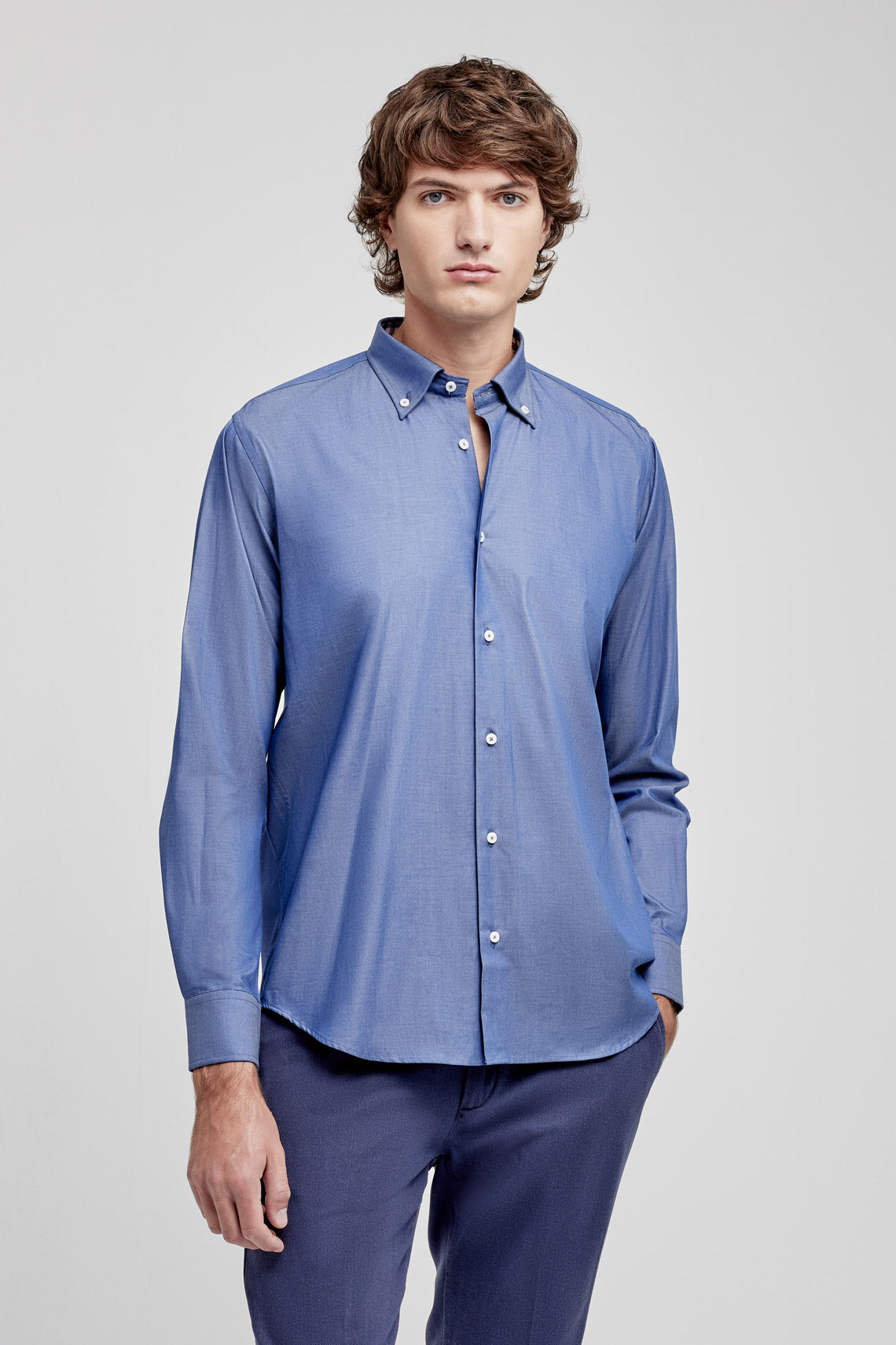 CAMICIA  COLLO BUTTON DOWN CONTRASTI |5705|