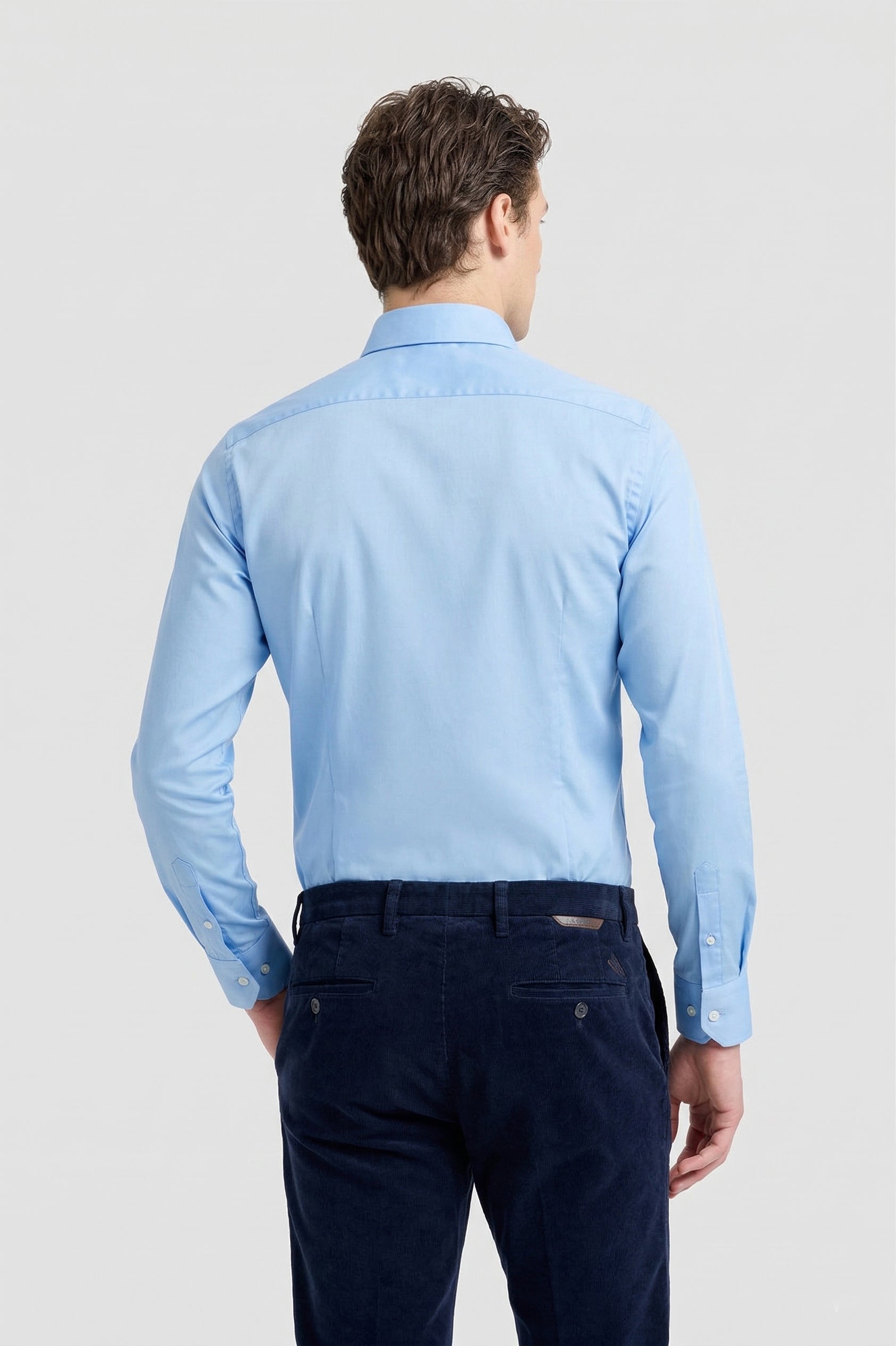 CAMICIA POPELINE STRETCH COLLO SEMIFRANCESE