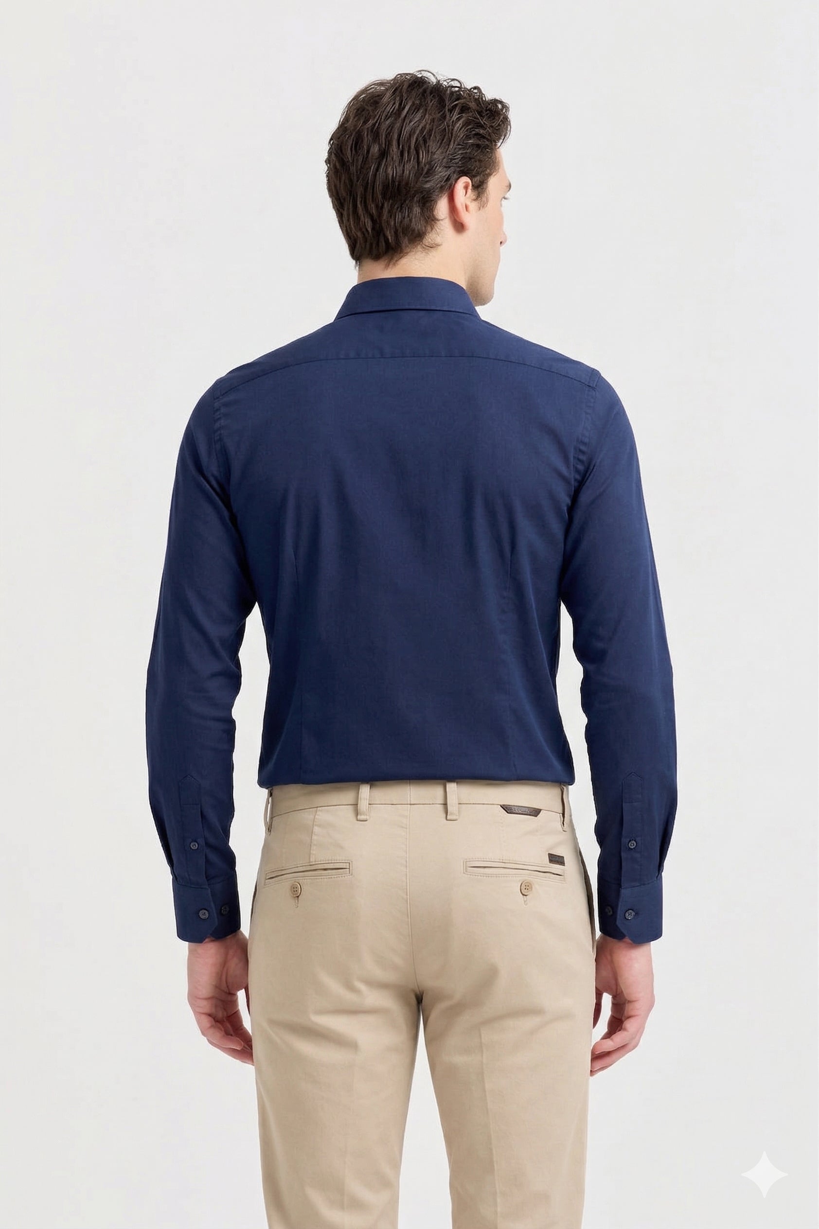 CAMICIA POPELINE STRETCH COLLO SEMIFRANCESE