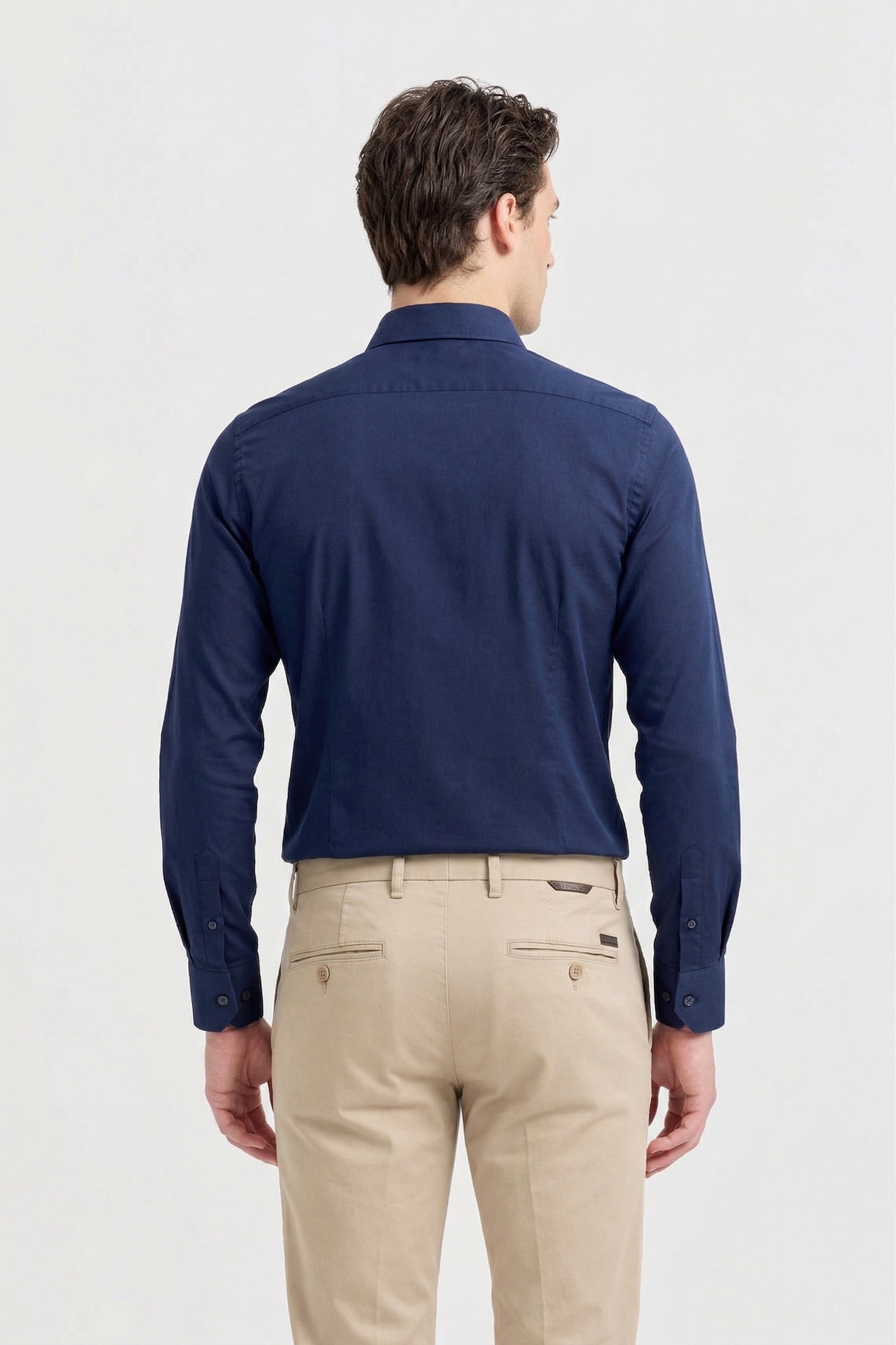 CAMICIA POPELINE STRETCH COLLO SEMIFRANCESE