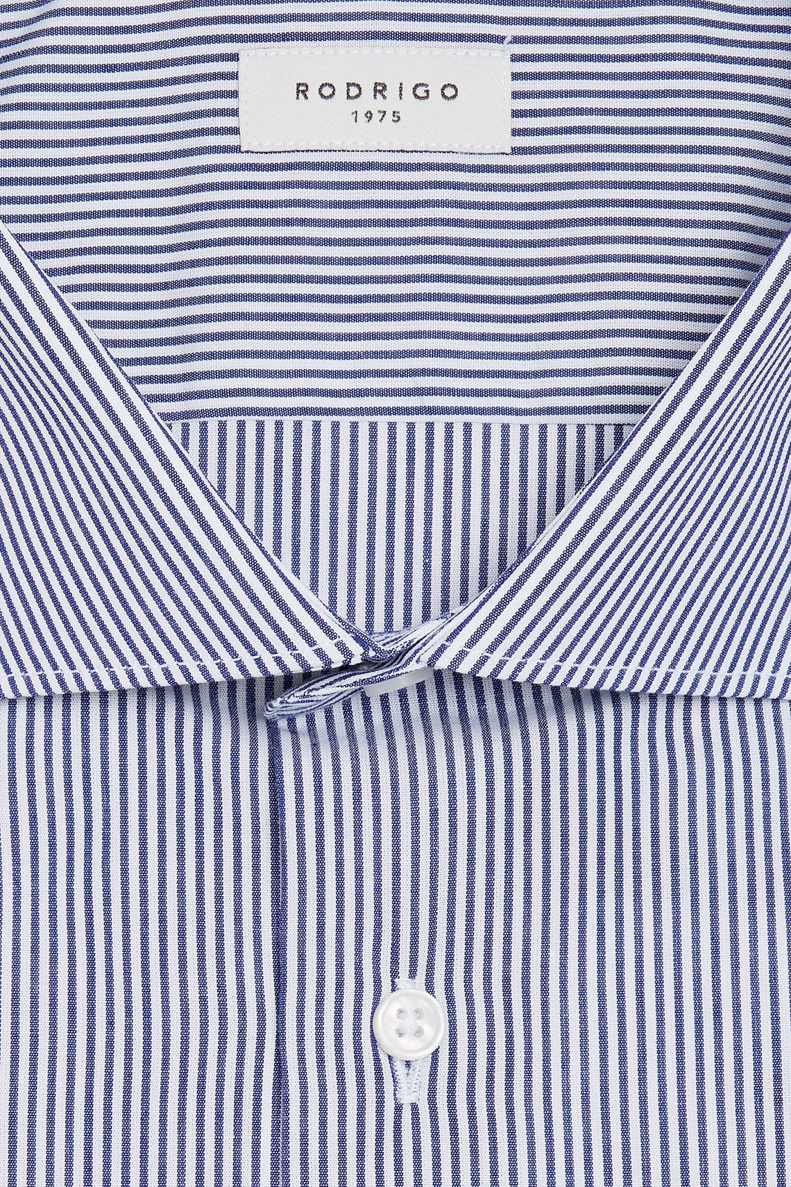 Camicia righe con collo francese custom fit