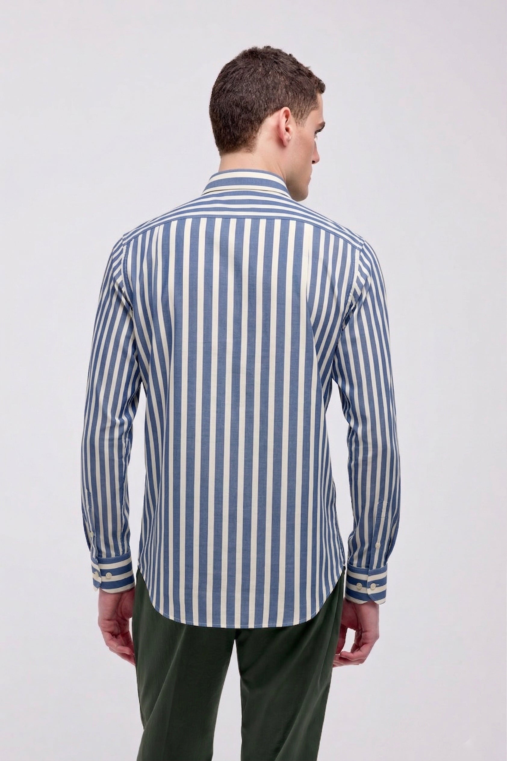 CAMICIA RIGATA COLLO FRANCESE