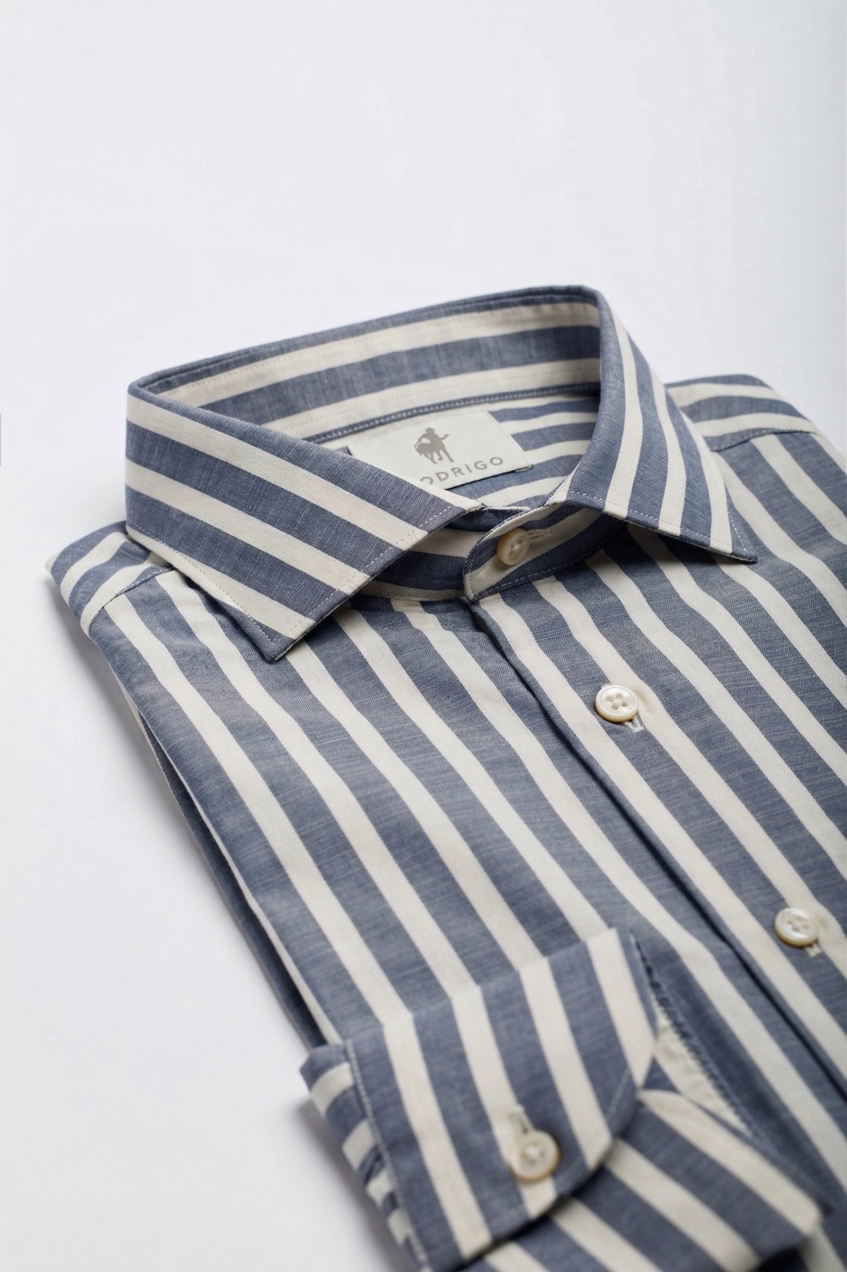 CAMICIA RIGATA COLLO FRANCESE