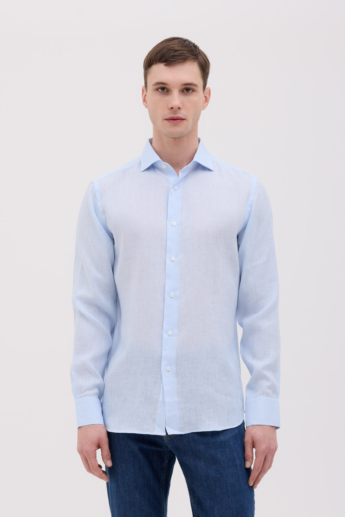 CAMICIA COLLO FRANCESE IN PURO LINO