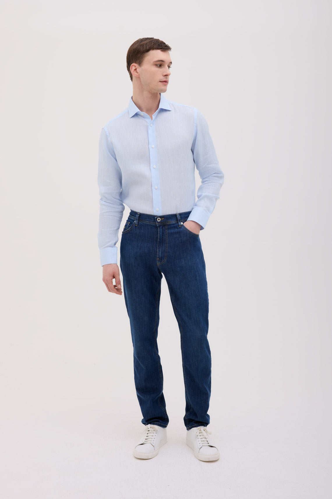 CAMICIA COLLO FRANCESE IN PURO LINO