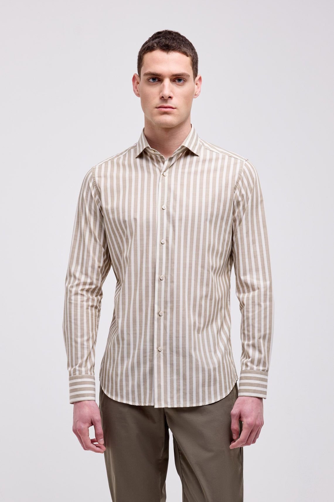 CAMICIA RIGATA COLLO FRANCESE