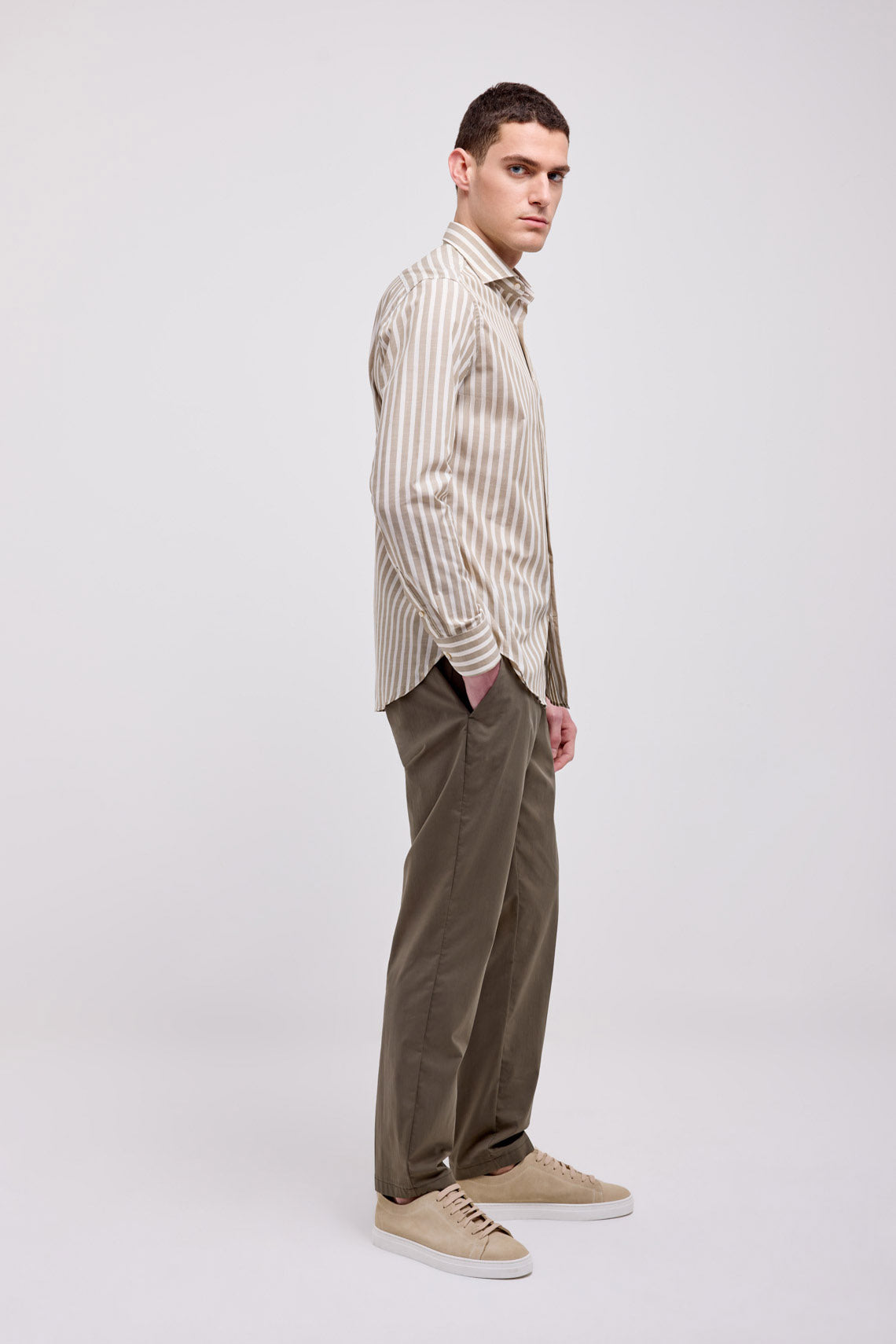 CAMICIA RIGATA COLLO FRANCESE