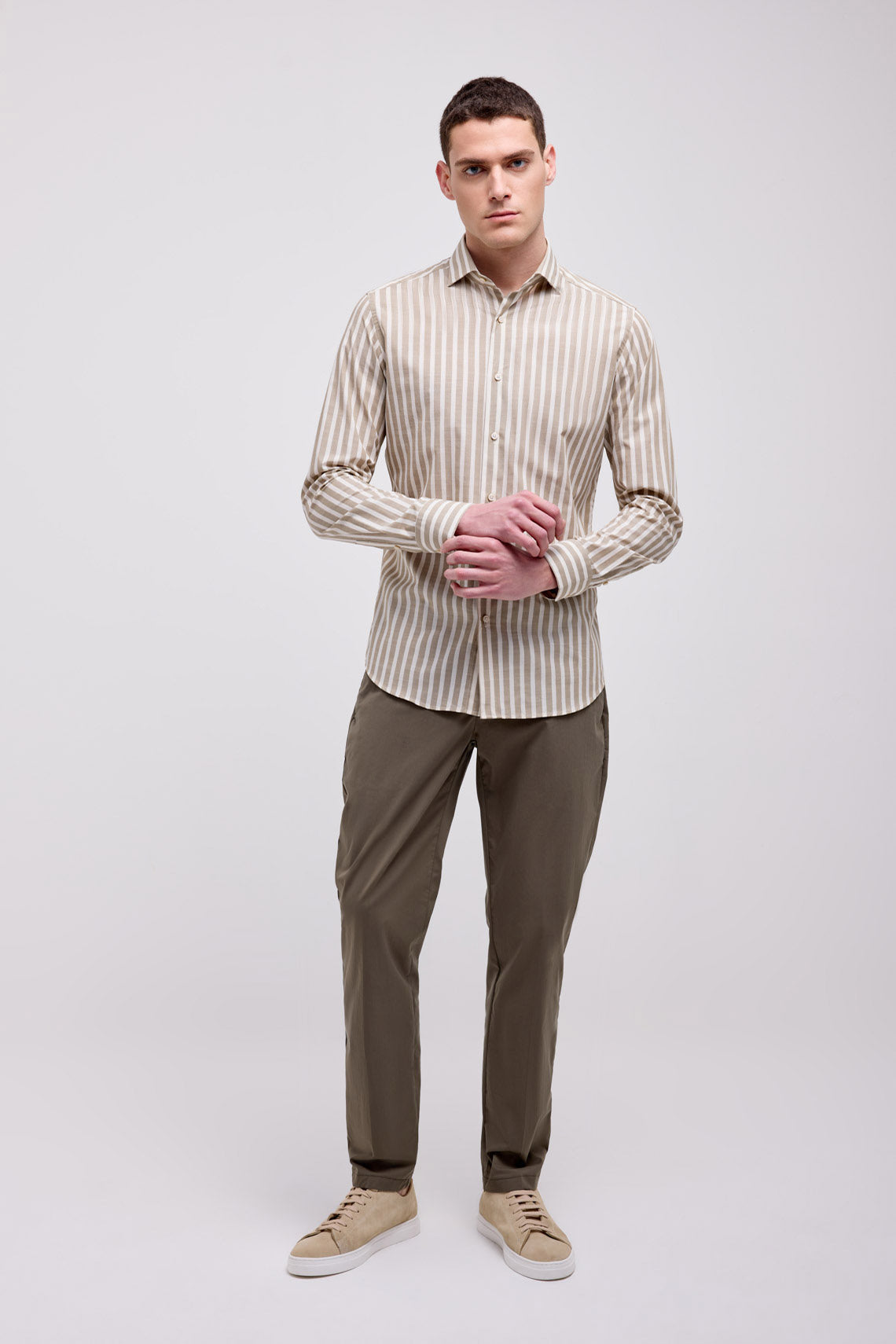 CAMICIA RIGATA COLLO FRANCESE