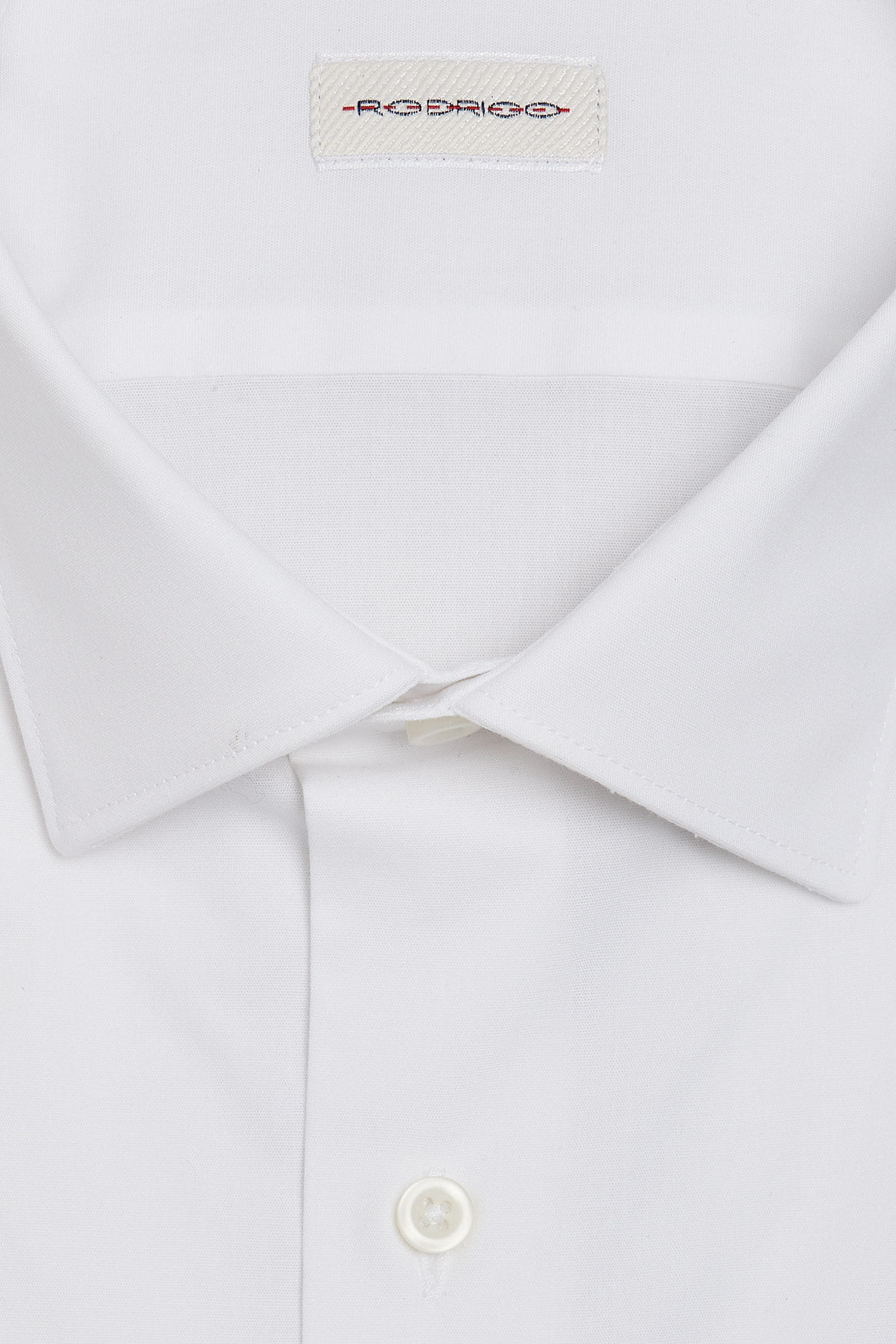 Camicia in popeline stretch con collo semifrancese piccolo custom fit