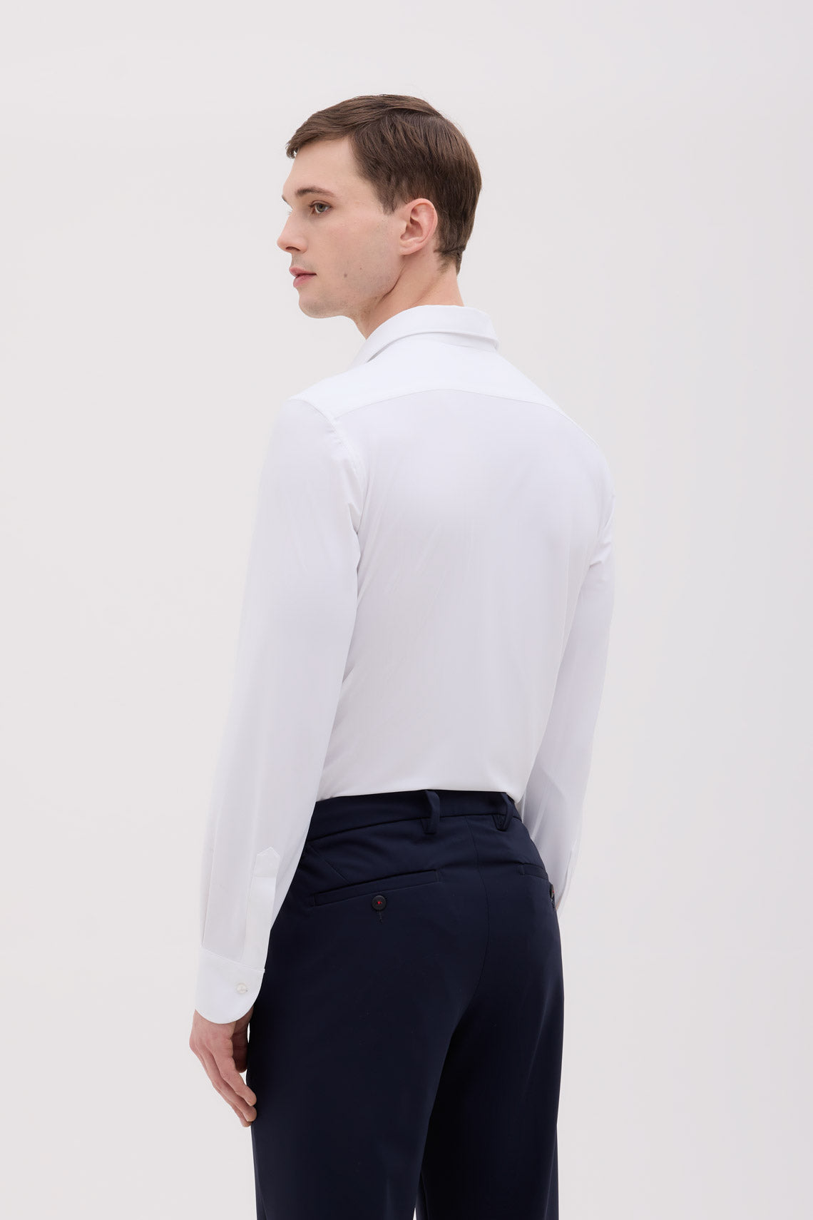 CAMICIA COLLO FRANCESE TESSUTO TECHNO TINTA UNITA