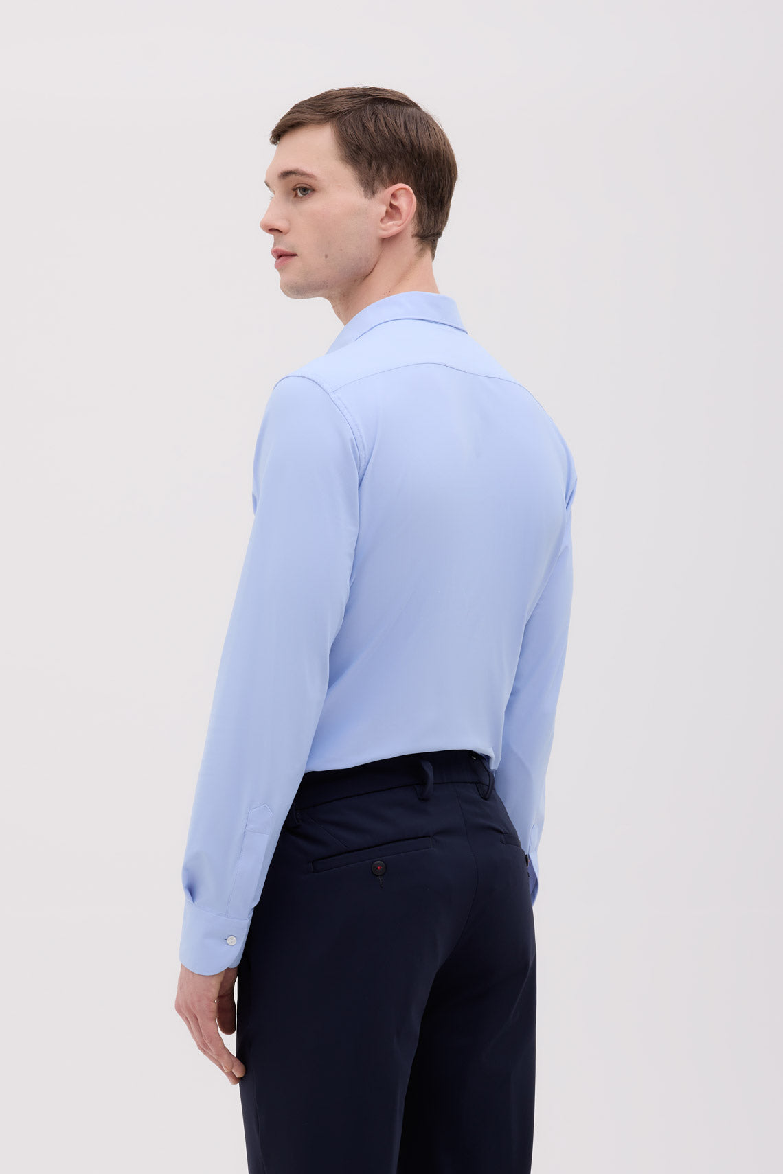 CAMICIA COLLO FRANCESE TESSUTO TECHNO TINTA UNITA