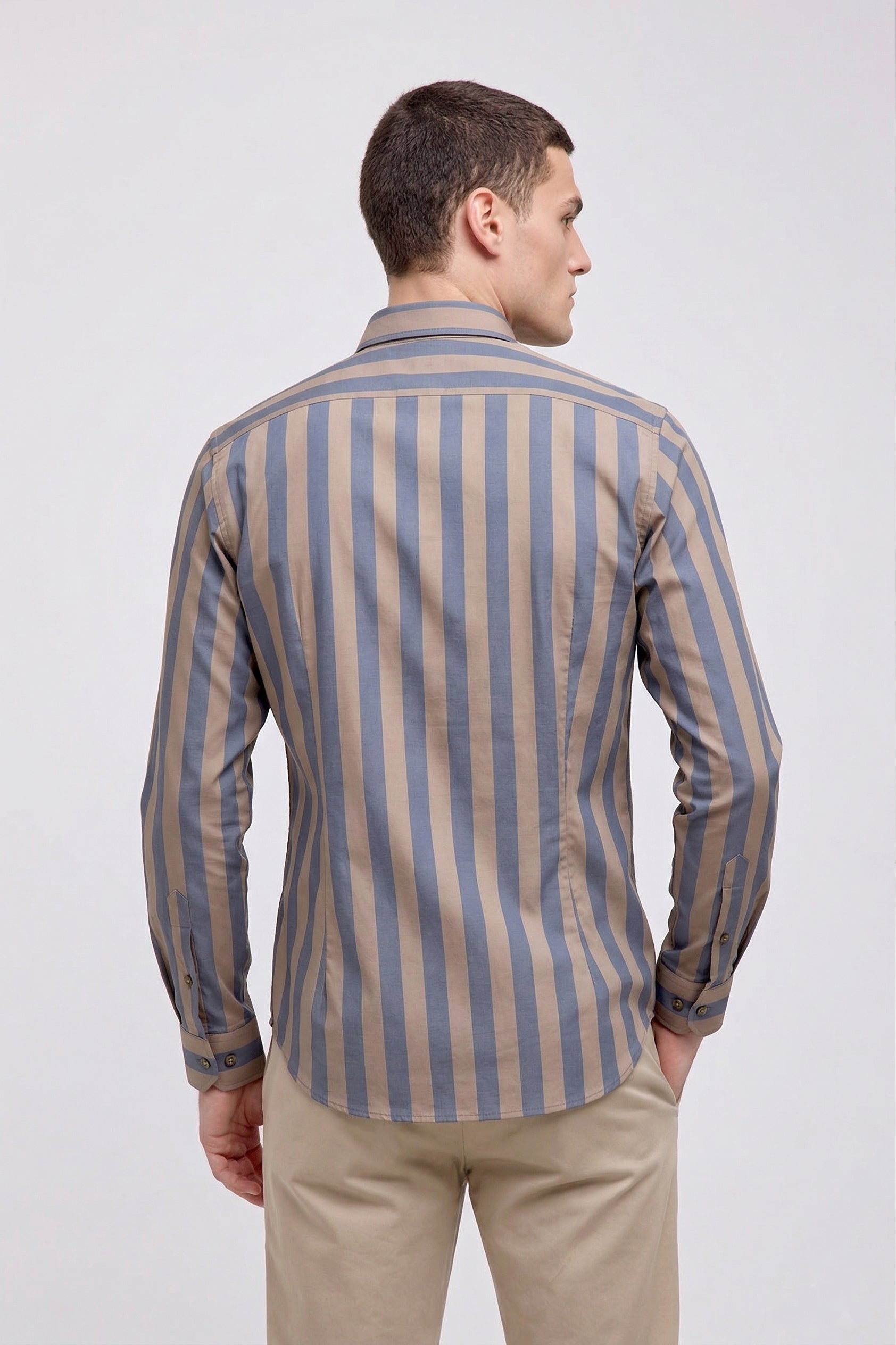 CAMICIA A RIGHE COLLO BUTTON DOWN