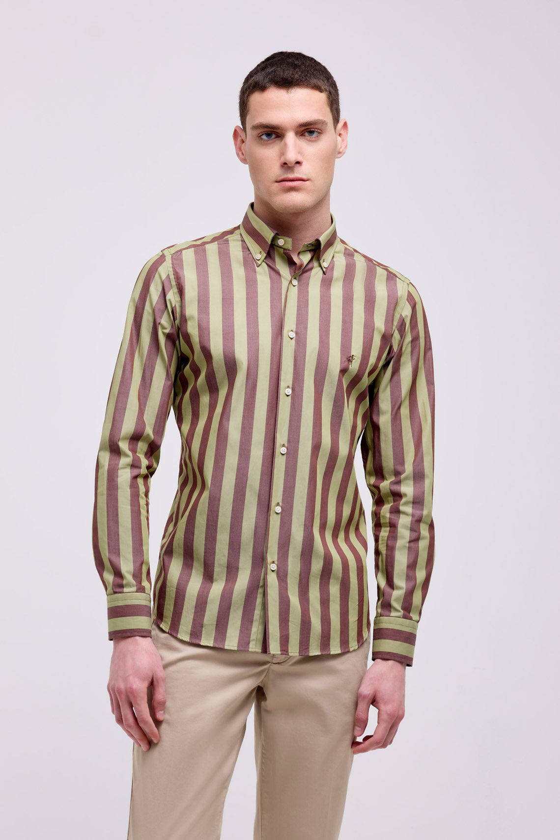 CAMICIA A RIGHE COLLO BUTTON DOWN