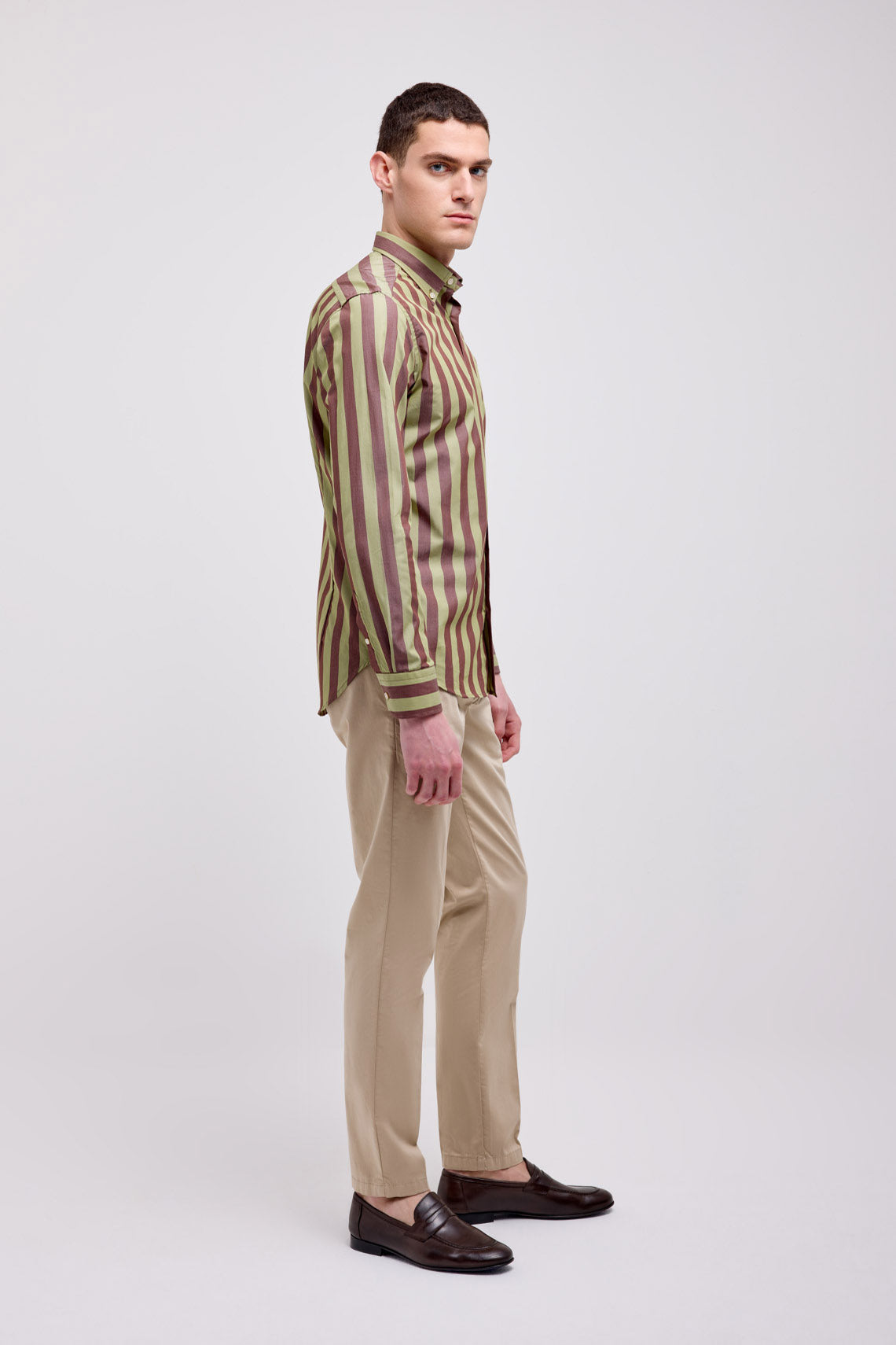 CAMICIA A RIGHE COLLO BUTTON DOWN