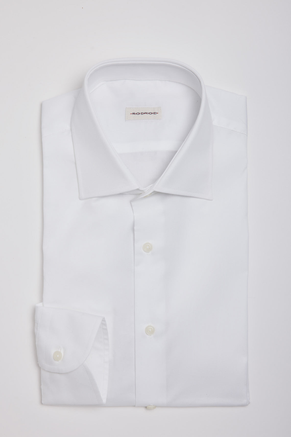 Camicia in tessuto twill con collo semifrancese