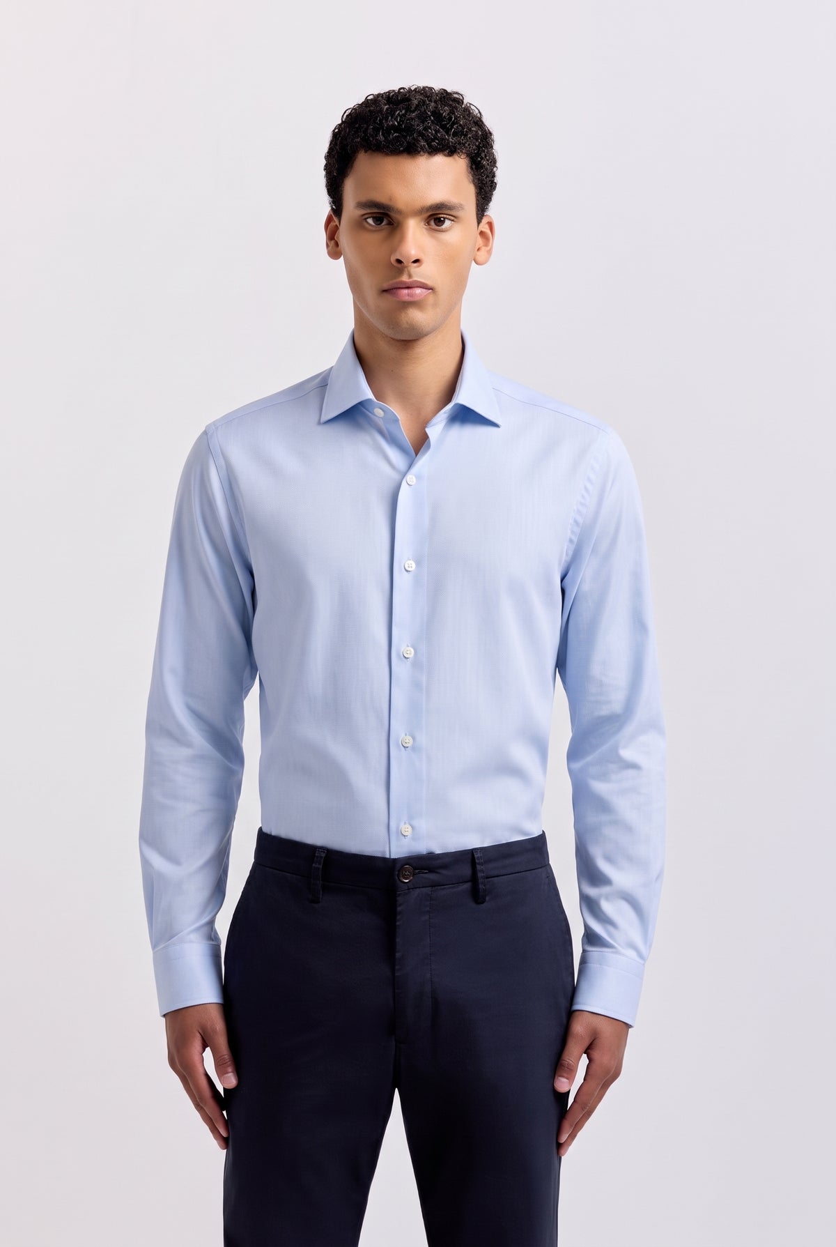 CAMICIA TINTA UNITA COLLE SEMIFRANCESE