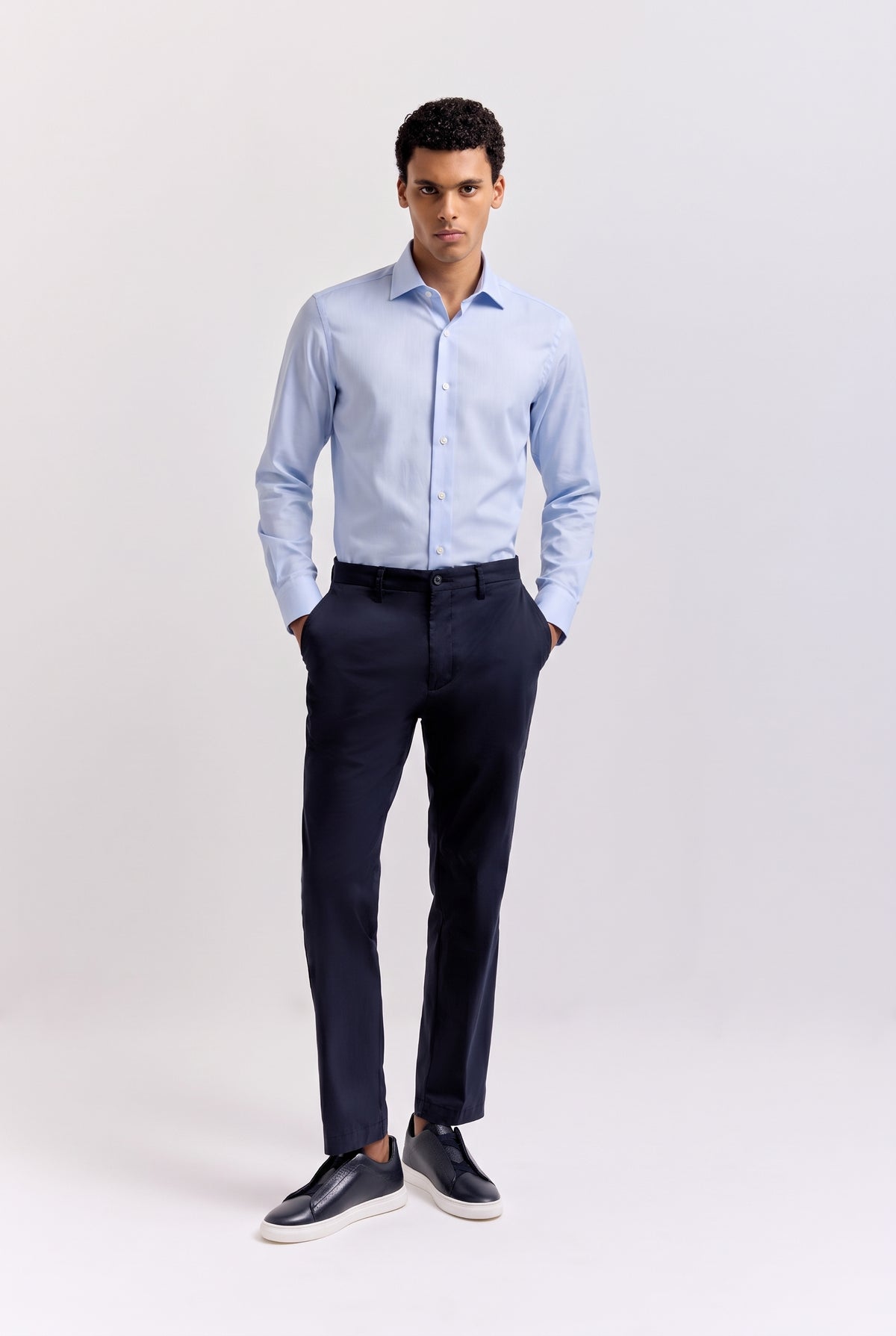 CAMICIA TINTA UNITA COLLE SEMIFRANCESE