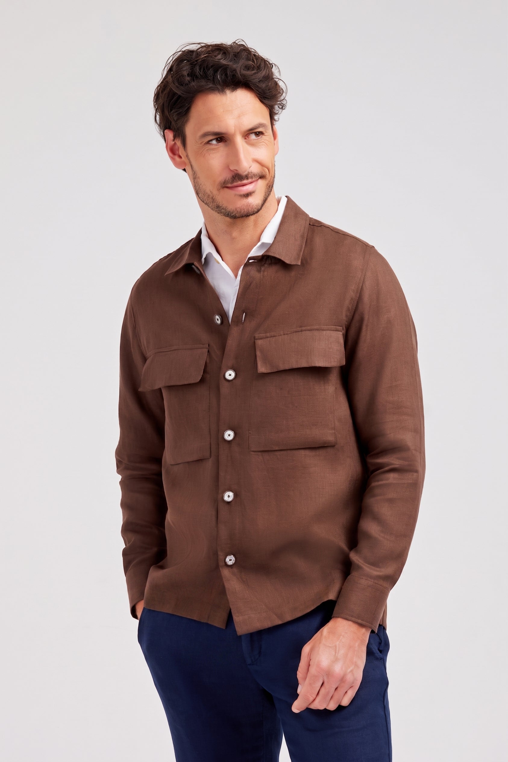 OVERSHIRT IN PURO LINO