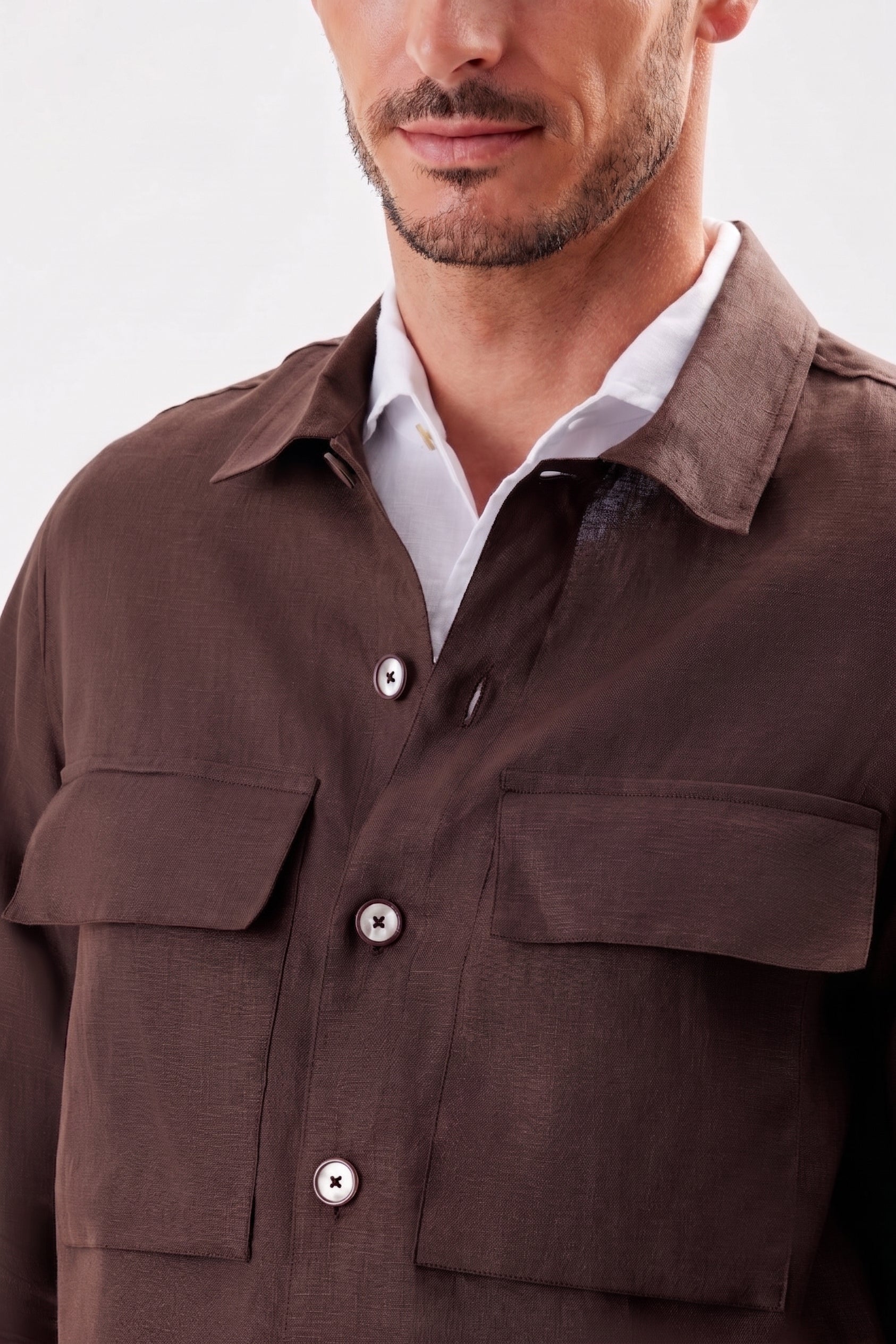 OVERSHIRT IN PURO LINO