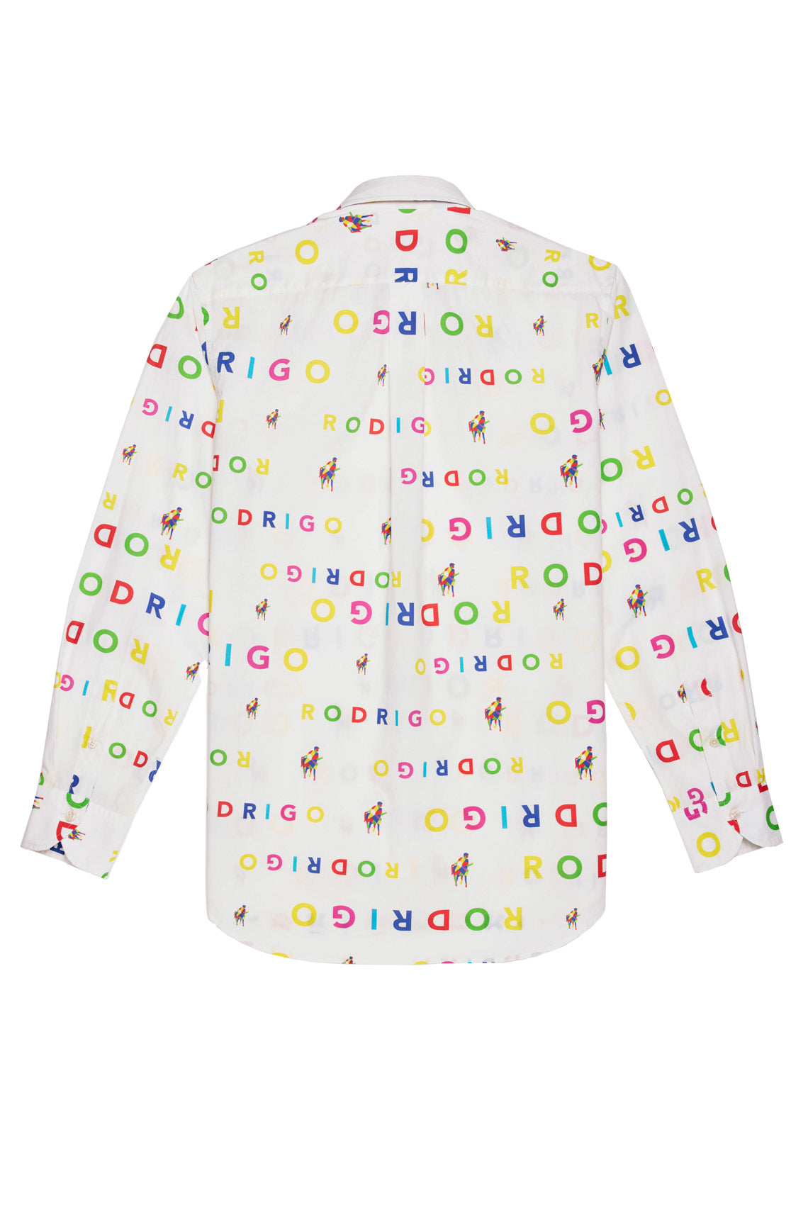 Cotton shirt Rodrigo + Lodola with all-over logo print button-down collar