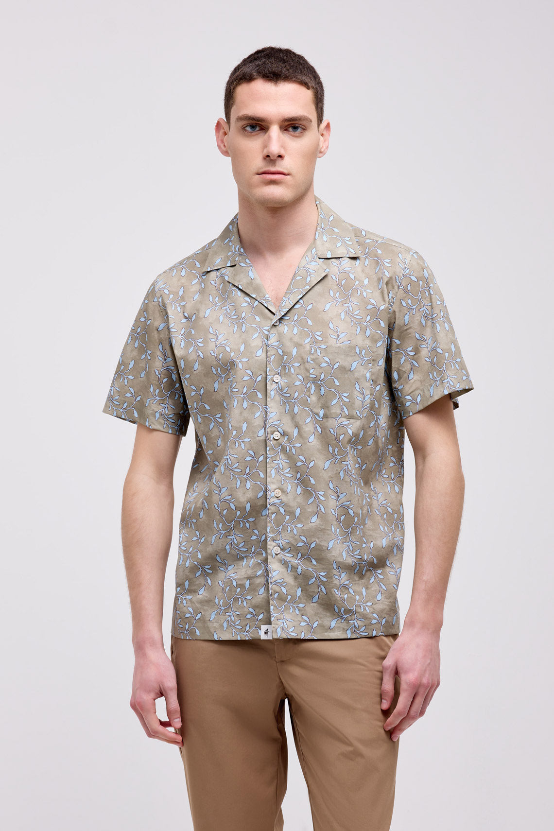 CAMICIA STAMPATA MANICA CORTA COLLO BOWLING