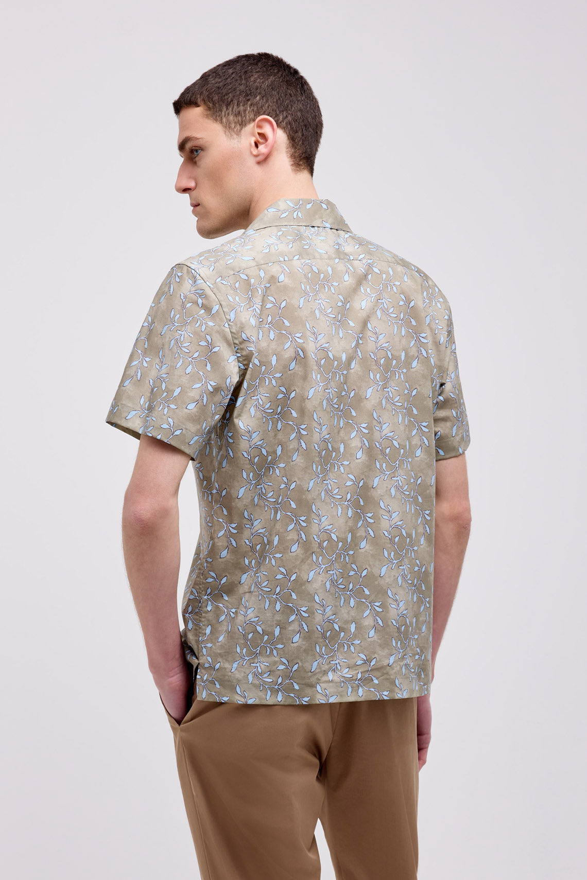 CAMICIA STAMPATA MANICA CORTA COLLO BOWLING