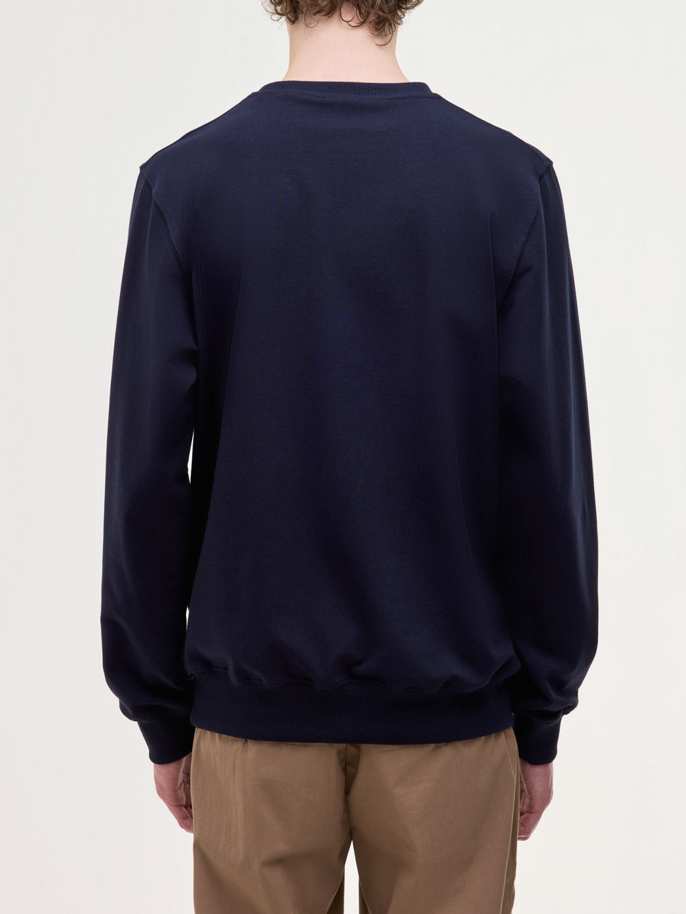 Felpa in cotone con logo ricamato