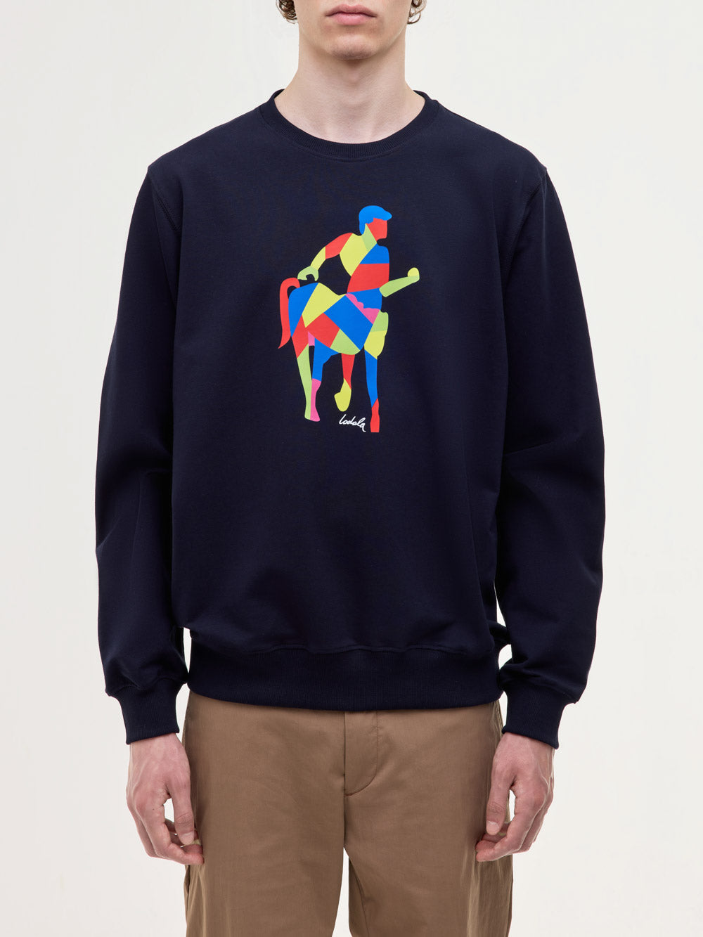 Felpa in cotone con logo stampato