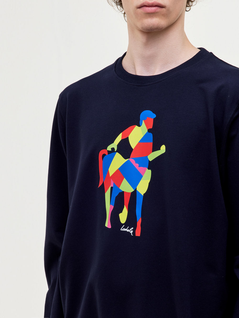 Felpa in cotone con logo stampato