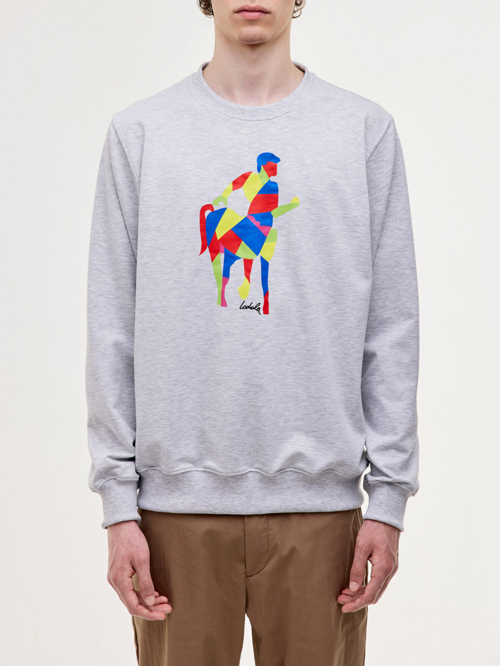 Felpa in cotone con logo stampato