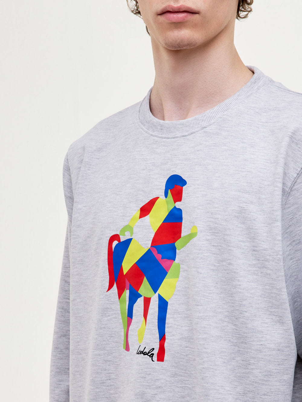 Felpa in cotone con logo stampato