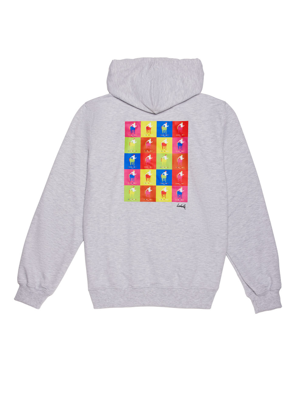 Felpa in cotone con cappucio e stampa pop-art
