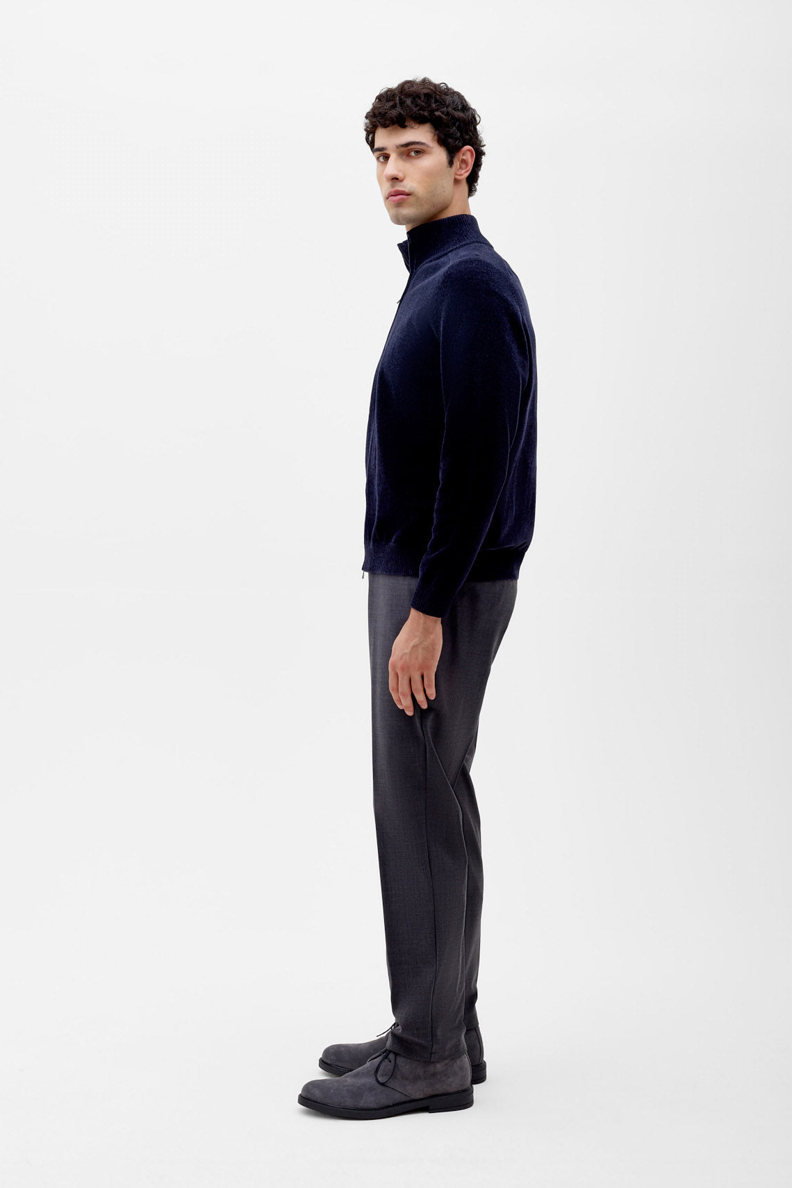 Cardigan full zip in filato  riciclato R75