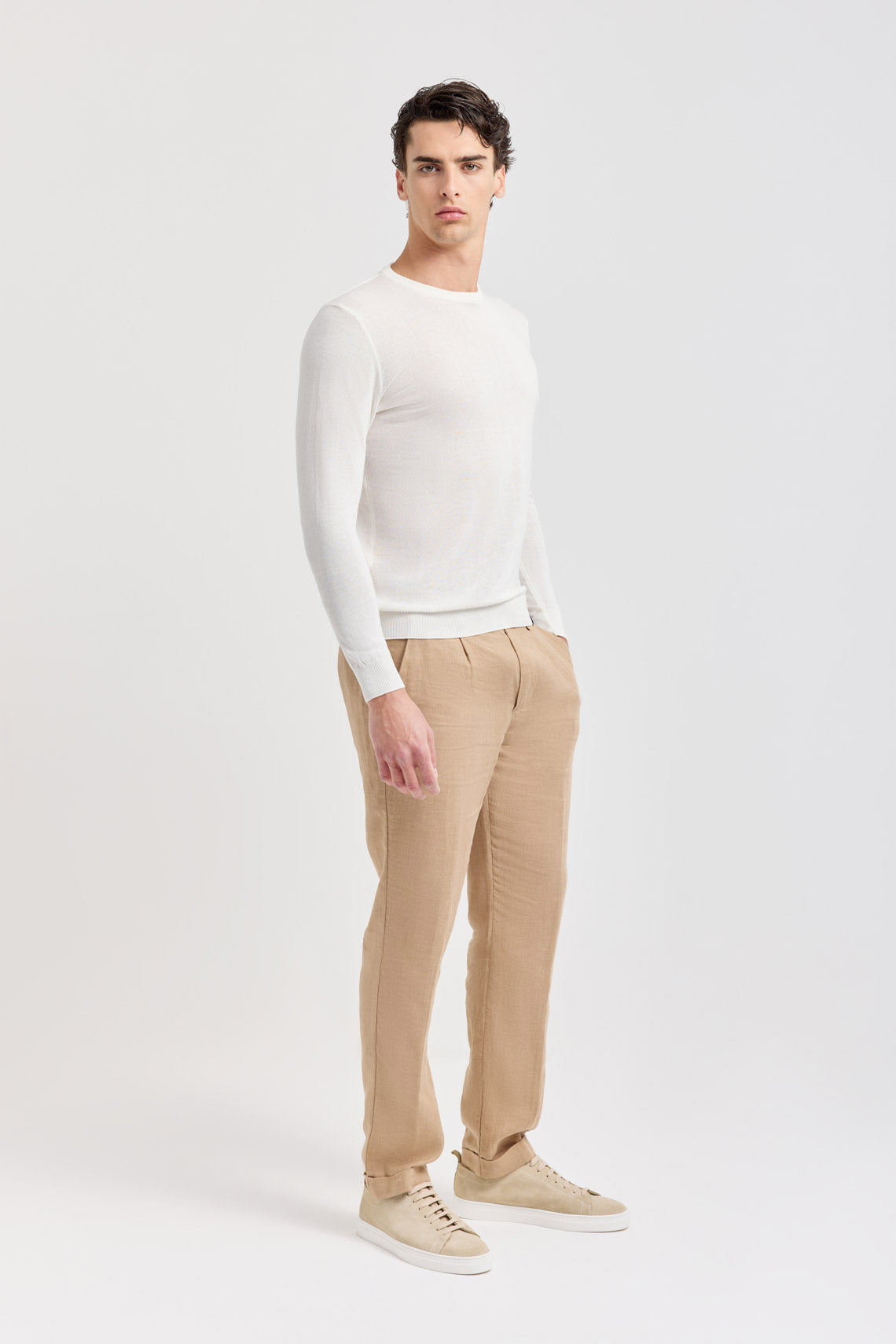 MAGLIA GIROCOLLO MANICA LUNGA IN CREPE